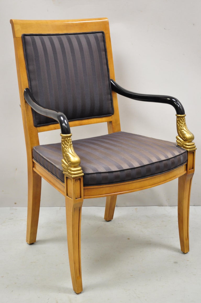 Biedermeier Century Furniture Co Capuan Biedermier Dining Chairs with Serpent Arm, Set of 8 For Sale
