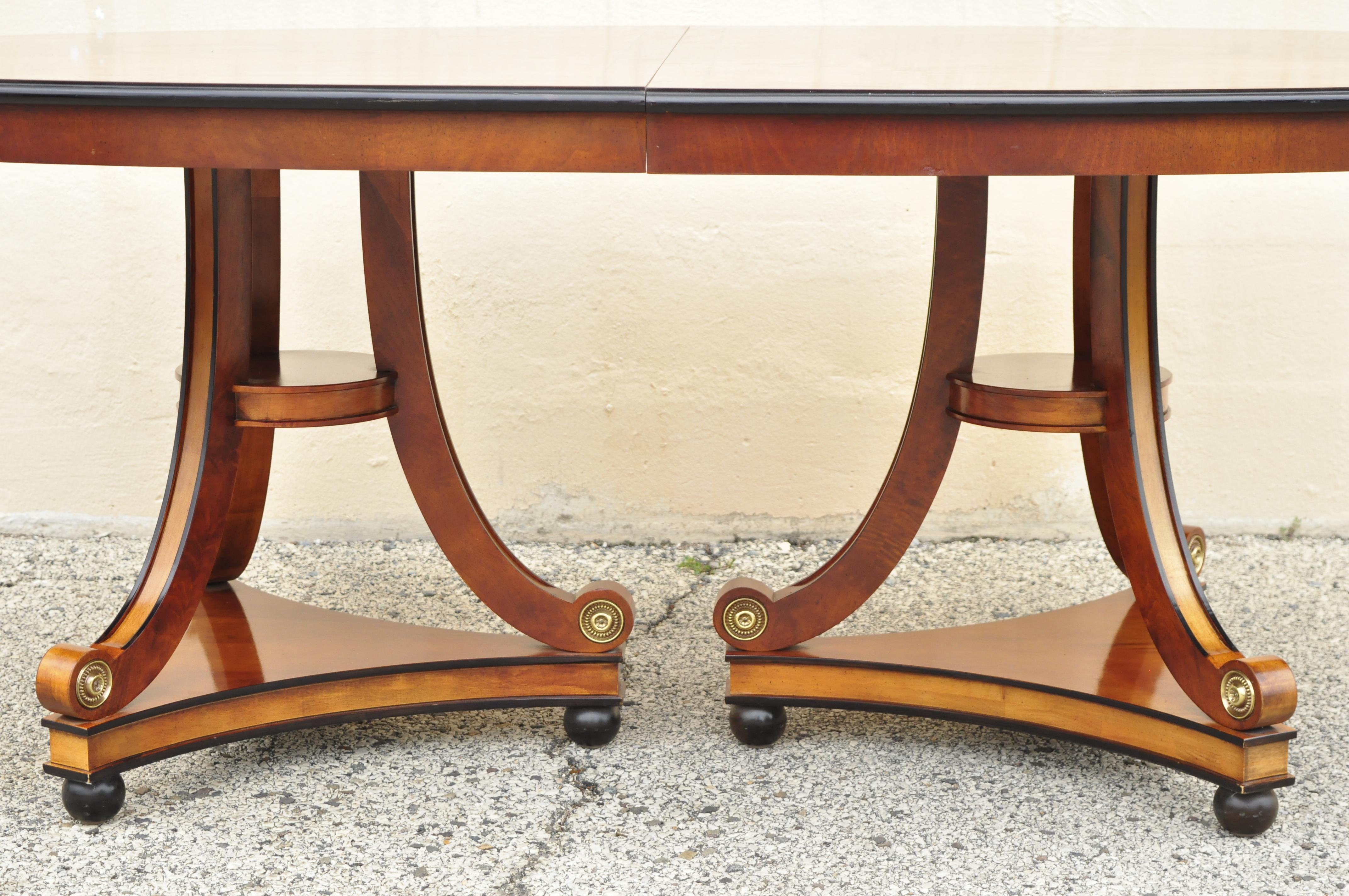 North American Century Furniture Co. Capuan Collection Biedermier Double Pedestal Dining Table