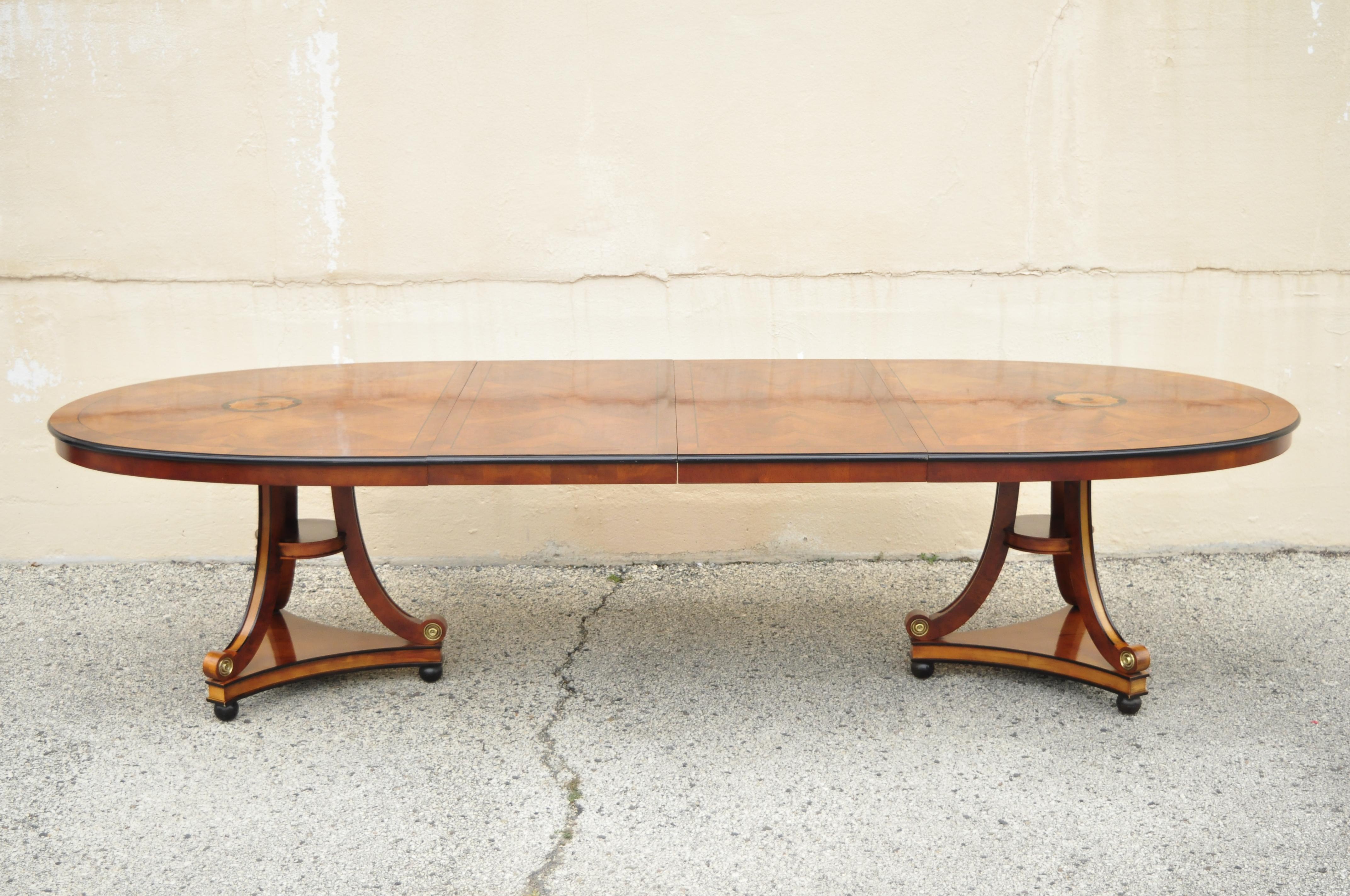 20th Century Century Furniture Co. Capuan Collection Biedermier Double Pedestal Dining Table