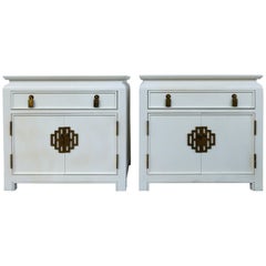 Century Furniture Co. Midcentury Asian Modern Lacquered Nightstands