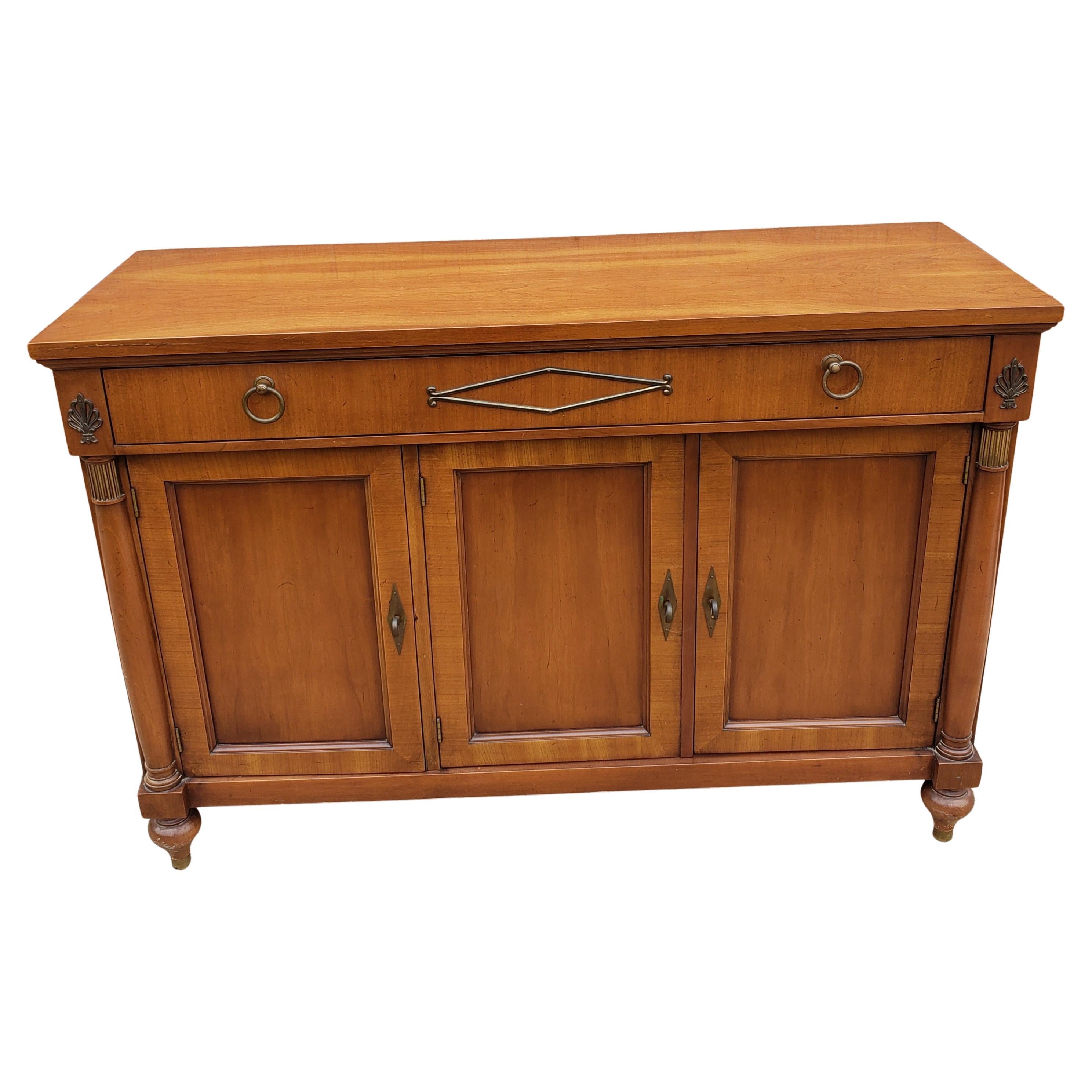 A proportionate Century Furniture Contemporary Biedermeier Style Fruitwood Buffet in very good vintage condition. Measures 48