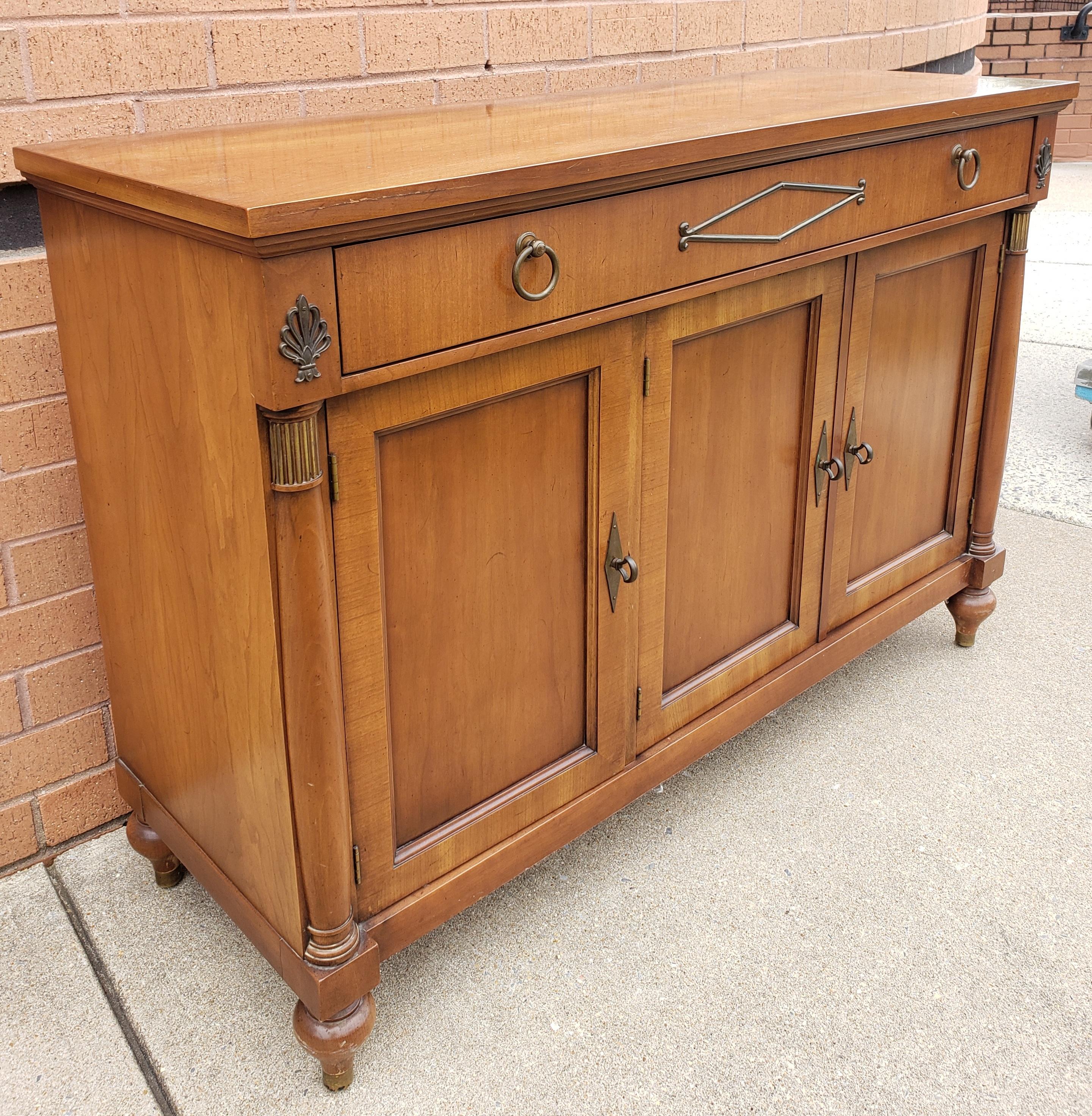 Stained Century Furniture Contemporary Biedermeier Style Fruitwood Buffet For Sale