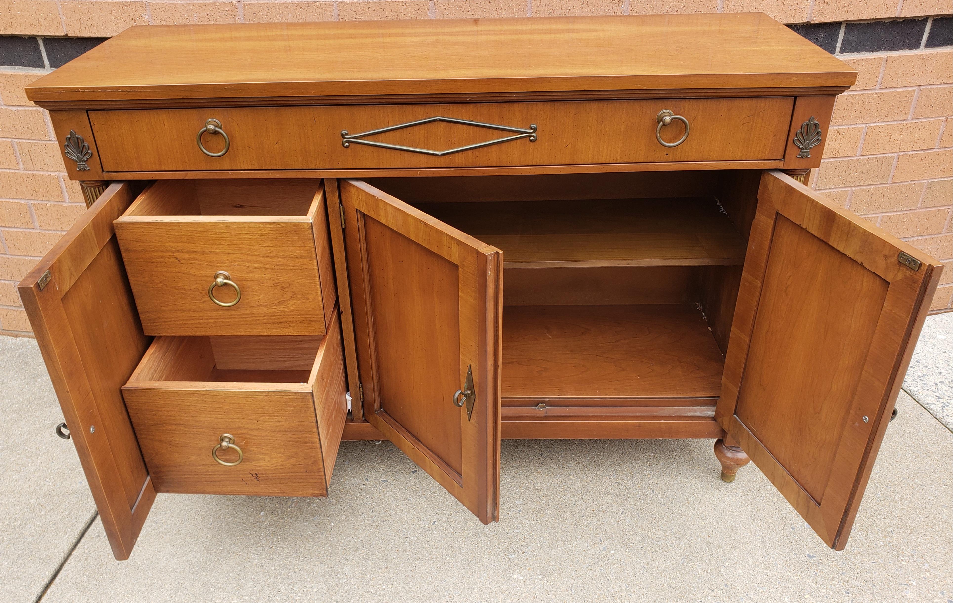 17th Century Century Furniture Contemporary Biedermeier Style Fruitwood Buffet For Sale
