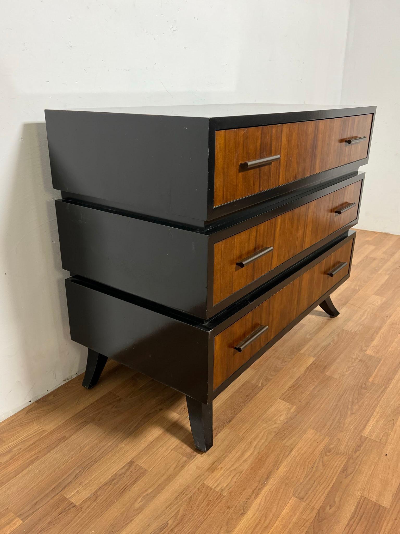 Post-Modern Century Furniture Contrasting Stacked Chest of Drawers from the Milan Series
