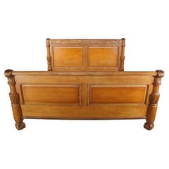 Century Furniture English Chippendale Style Mahogany King Sleigh Bed 461-176H