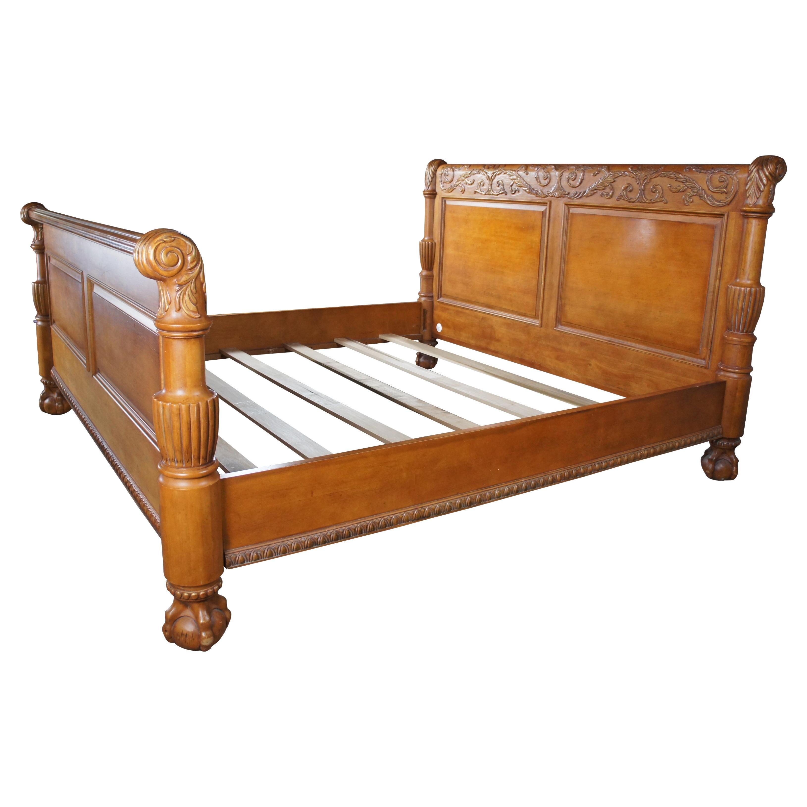 Century Furniture English Chippendale Style Mahogany King Sleigh Bed 461-176H