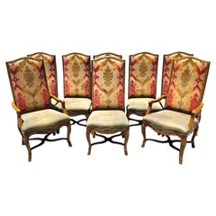 Century Furniture French Dining Chairs Leather Seats Set of 8