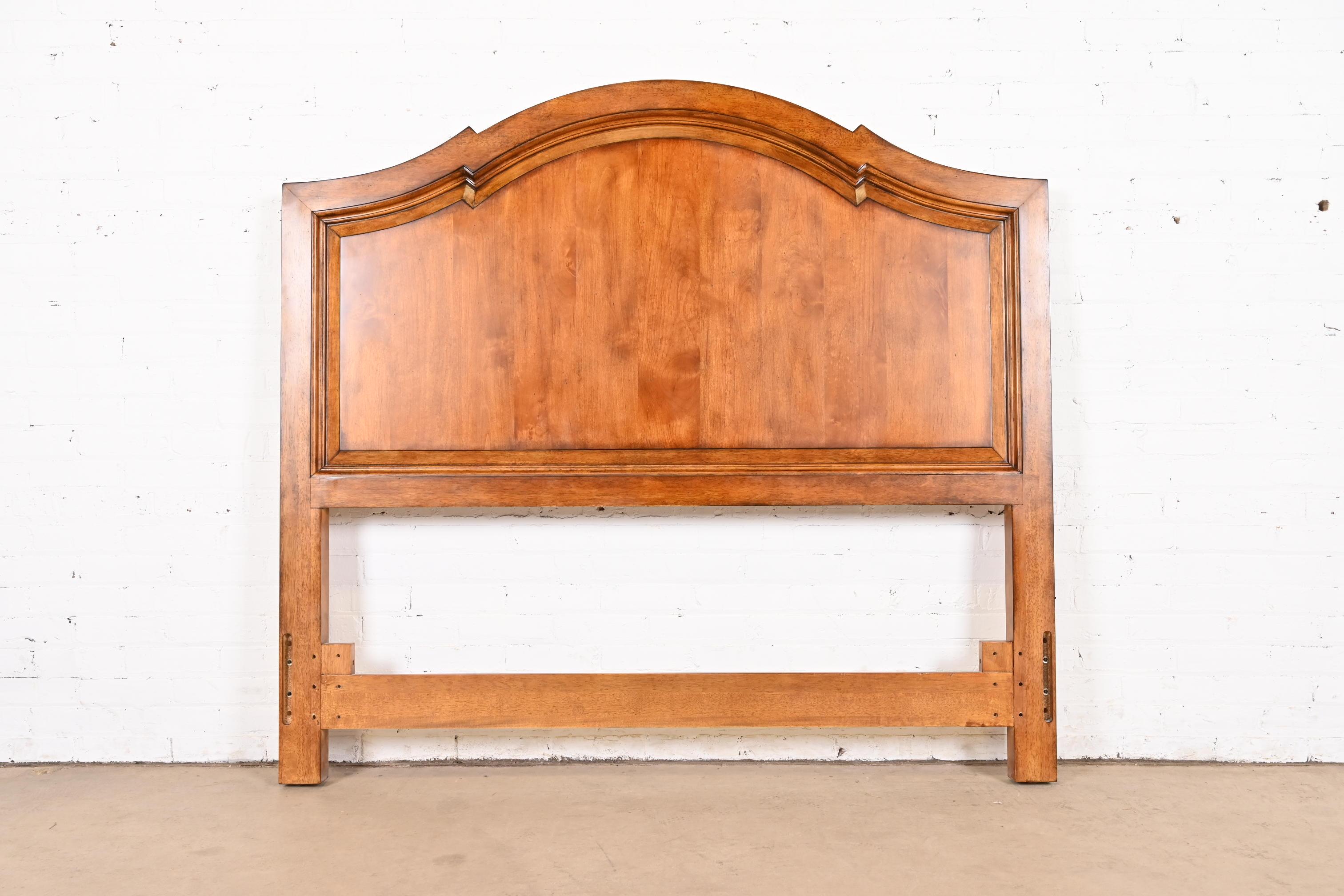 American Century Furniture French Provincial Carved Cherry Wood Queen Size Headboard