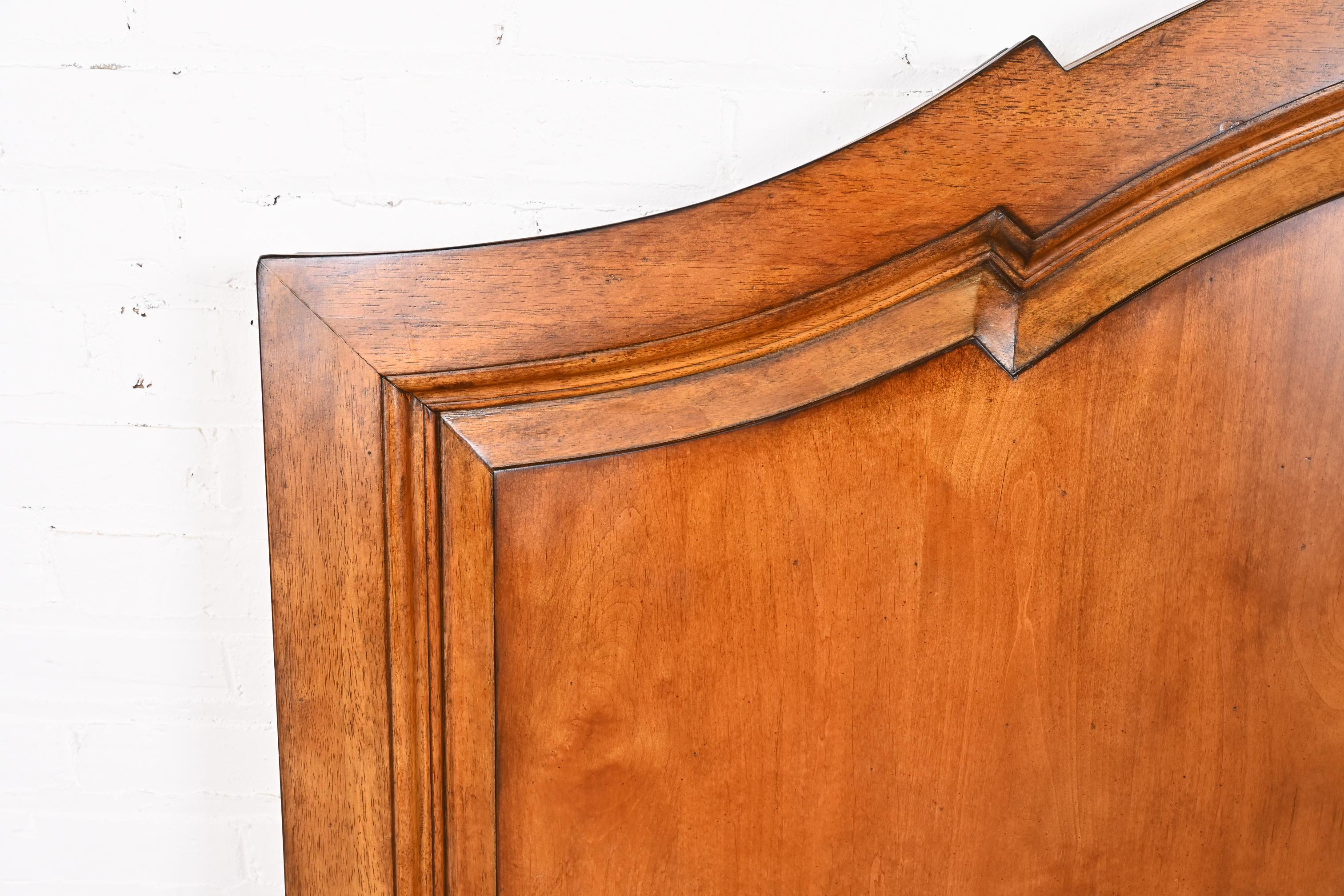 Century Furniture French Provincial Carved Cherry Wood Queen Size Headboard 4