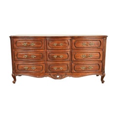 Century Furniture French Provincial Louis XV Carved Cherry Wood Triple Dresser