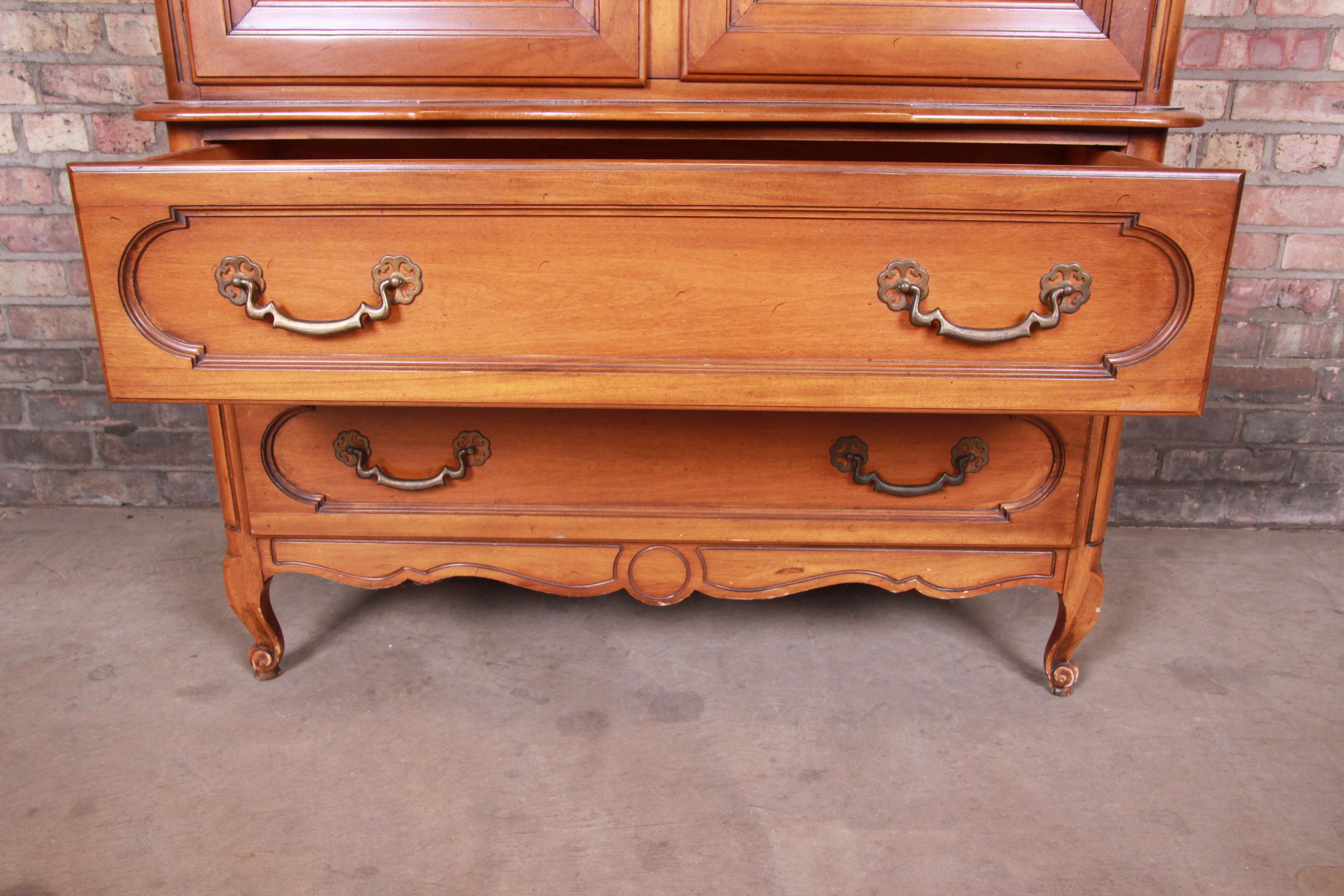 Century Furniture French Provincial Louis XV Cherry Wood Gentleman's Chest 5