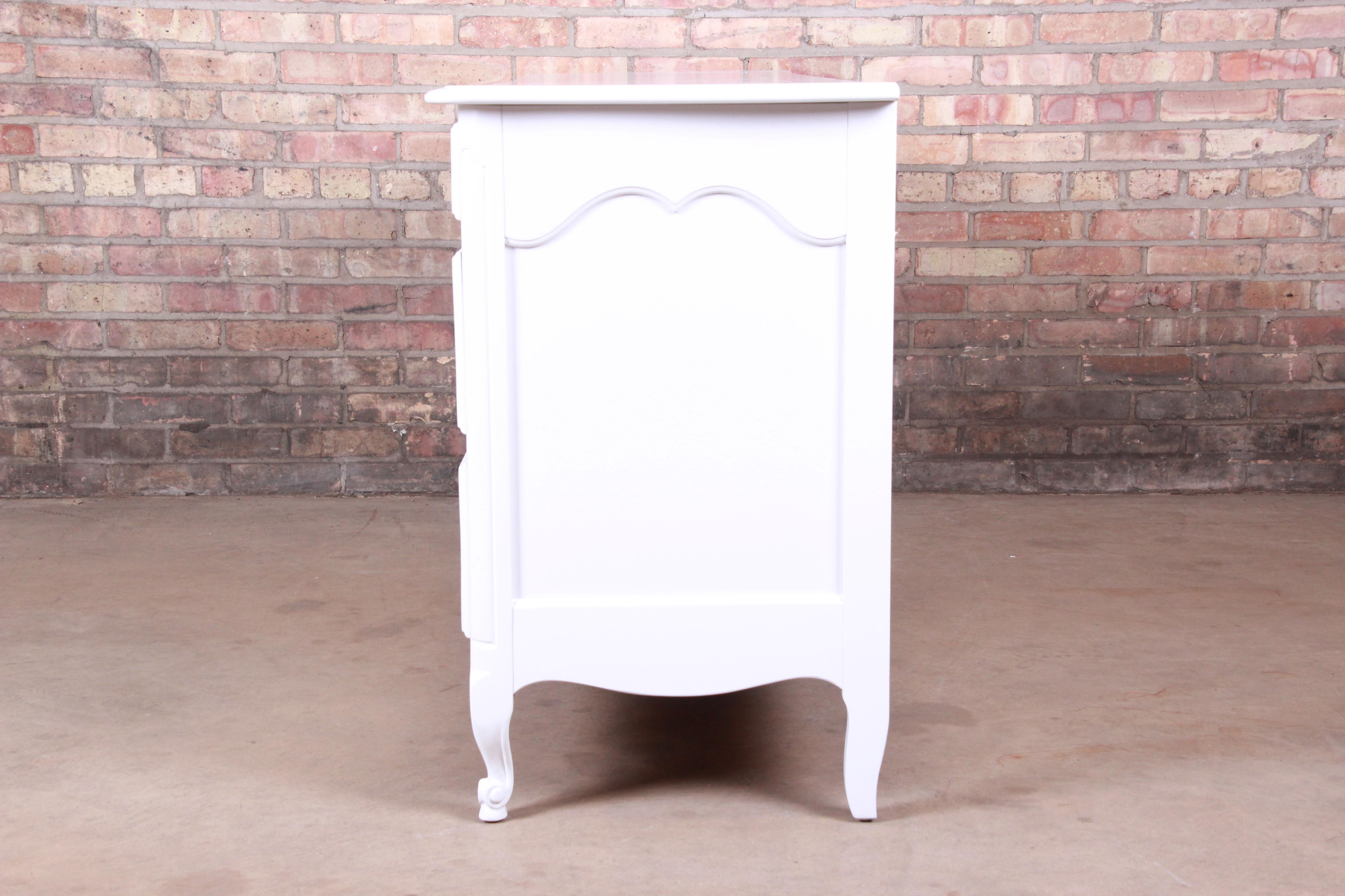 Century Furniture French Provincial Louis XV White Lacquered Dresser or Credenza 6