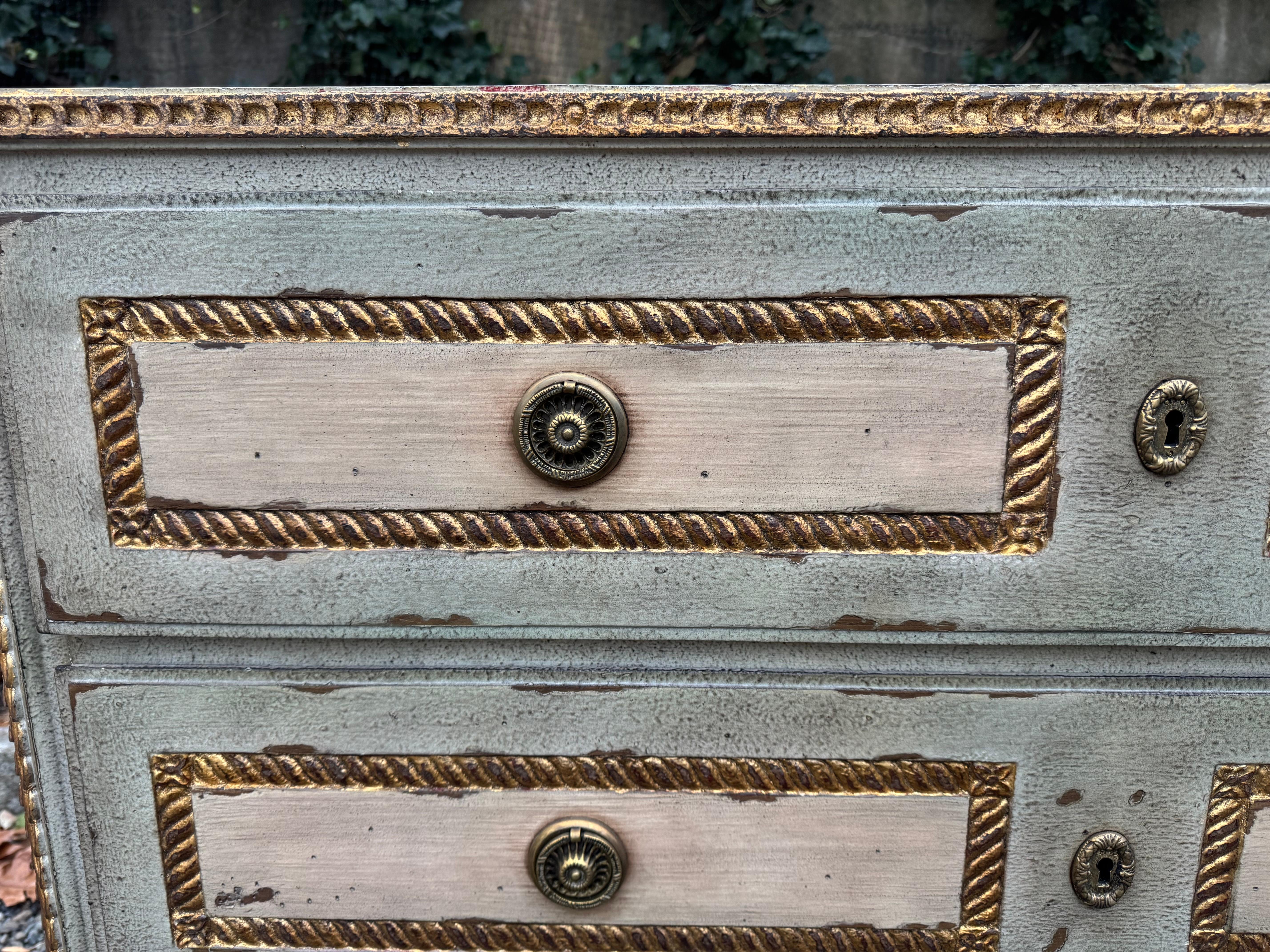 Wood Century Furniture French Provincial Style Painted Chest of Drawers