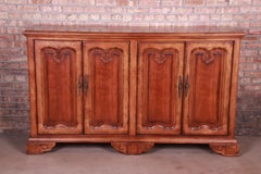 Century Furniture French Provincial Walnut Sideboard Credenza or Bar Cabinet