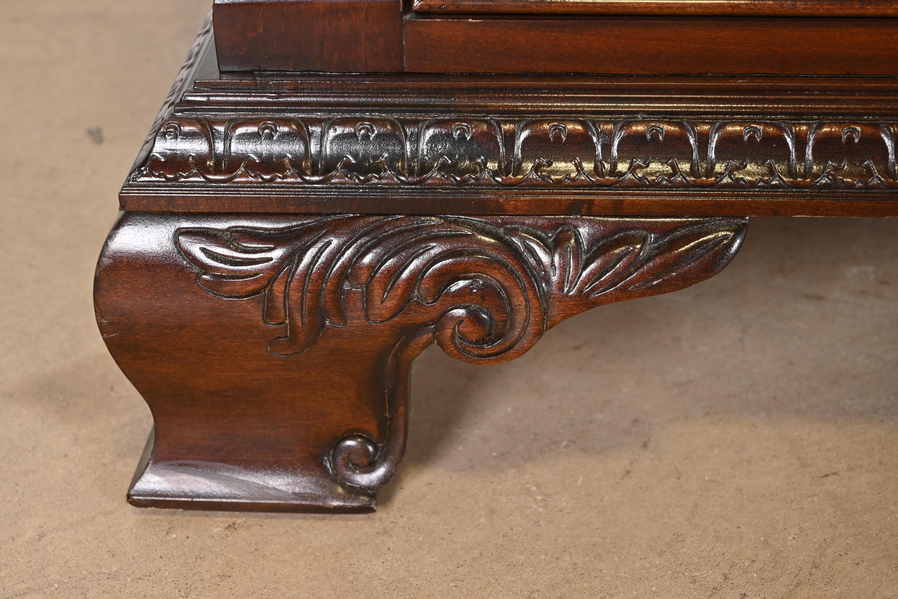 Century Furniture Georgian Carved Mahogany Bombay Dresser or Commode For Sale 2