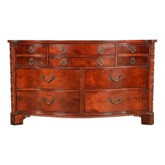 Century Furniture Georgian Mahogany Serpentine Front Dresser  Circa 1950s