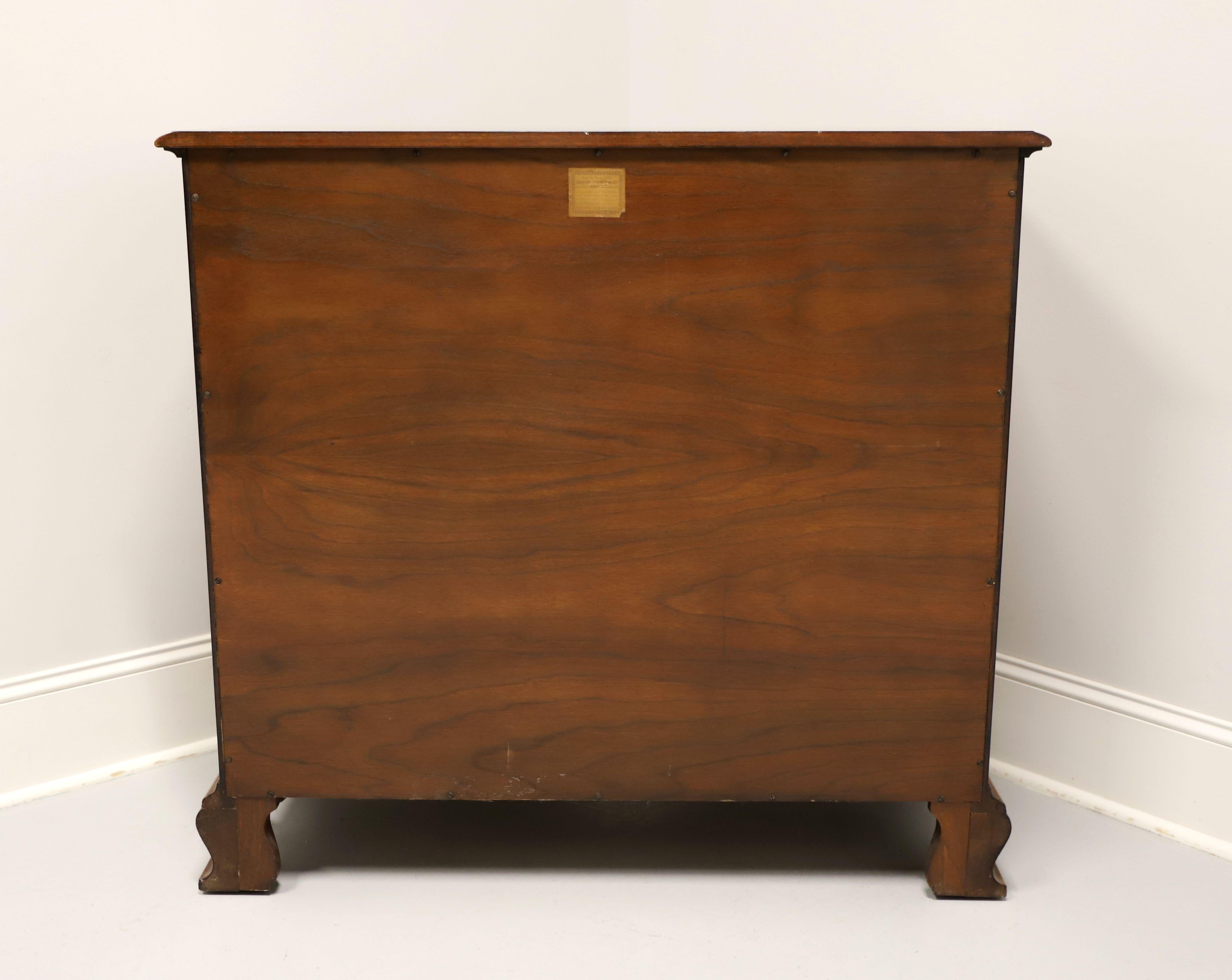North American CENTURY FURNITURE Grand Rapids Chippendale Inlaid Walnut Five-Drawer Chest For Sale