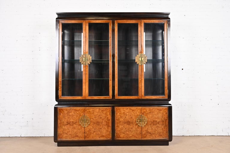 Century Furniture Hollywood Regency Chinoiserie Burl Wood