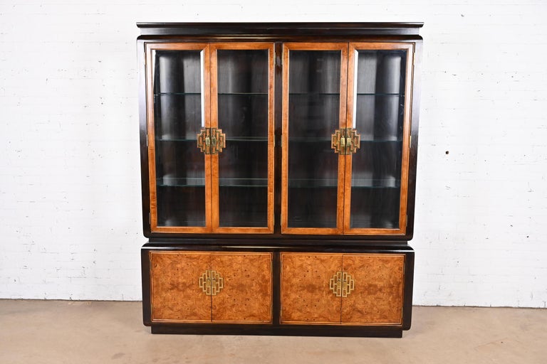 Century Furniture Hollywood Regency Chinoiserie Burl Wood