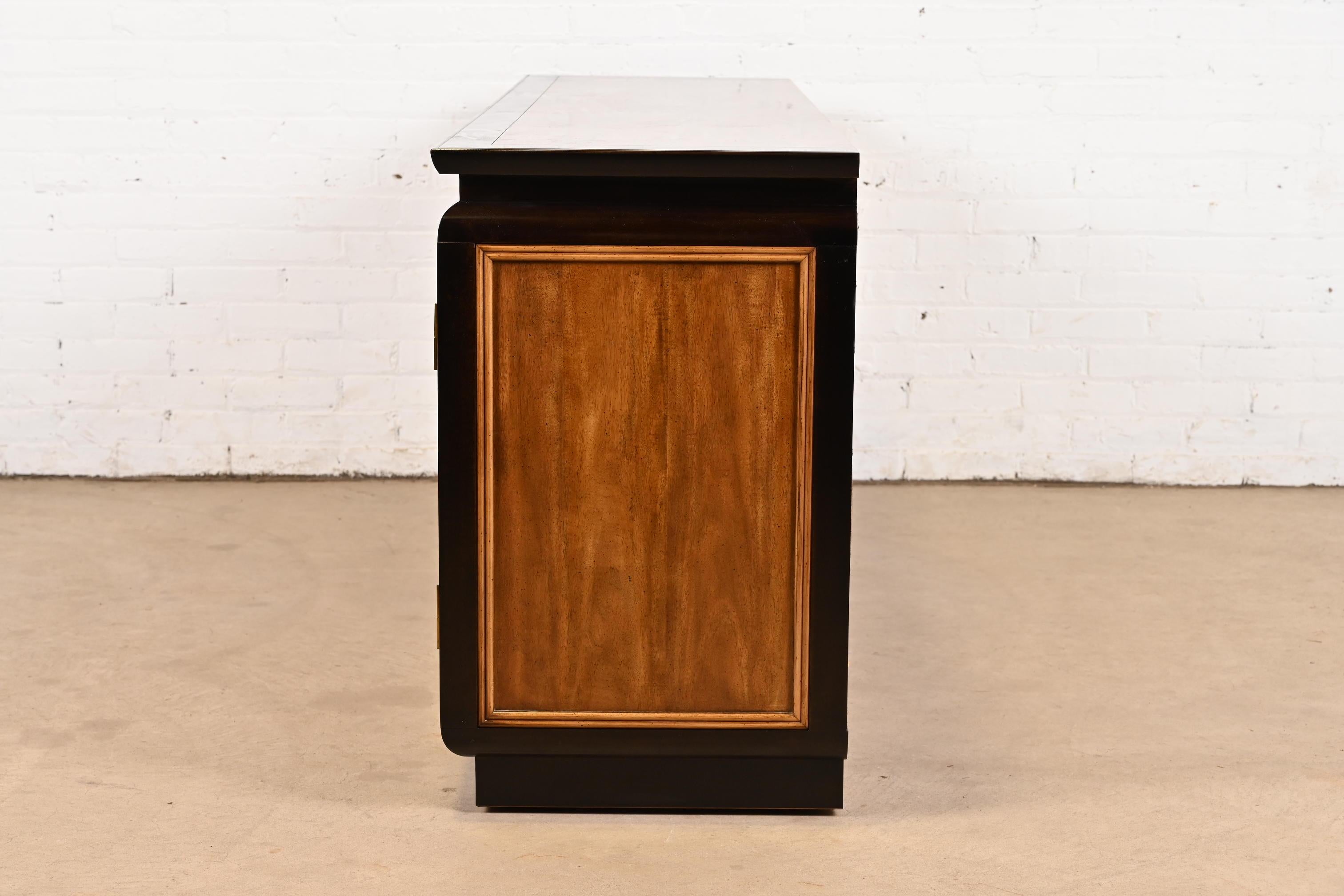 Century Furniture Hollywood Regency Chinoiserie Burl Wood Sideboard Credenza 4