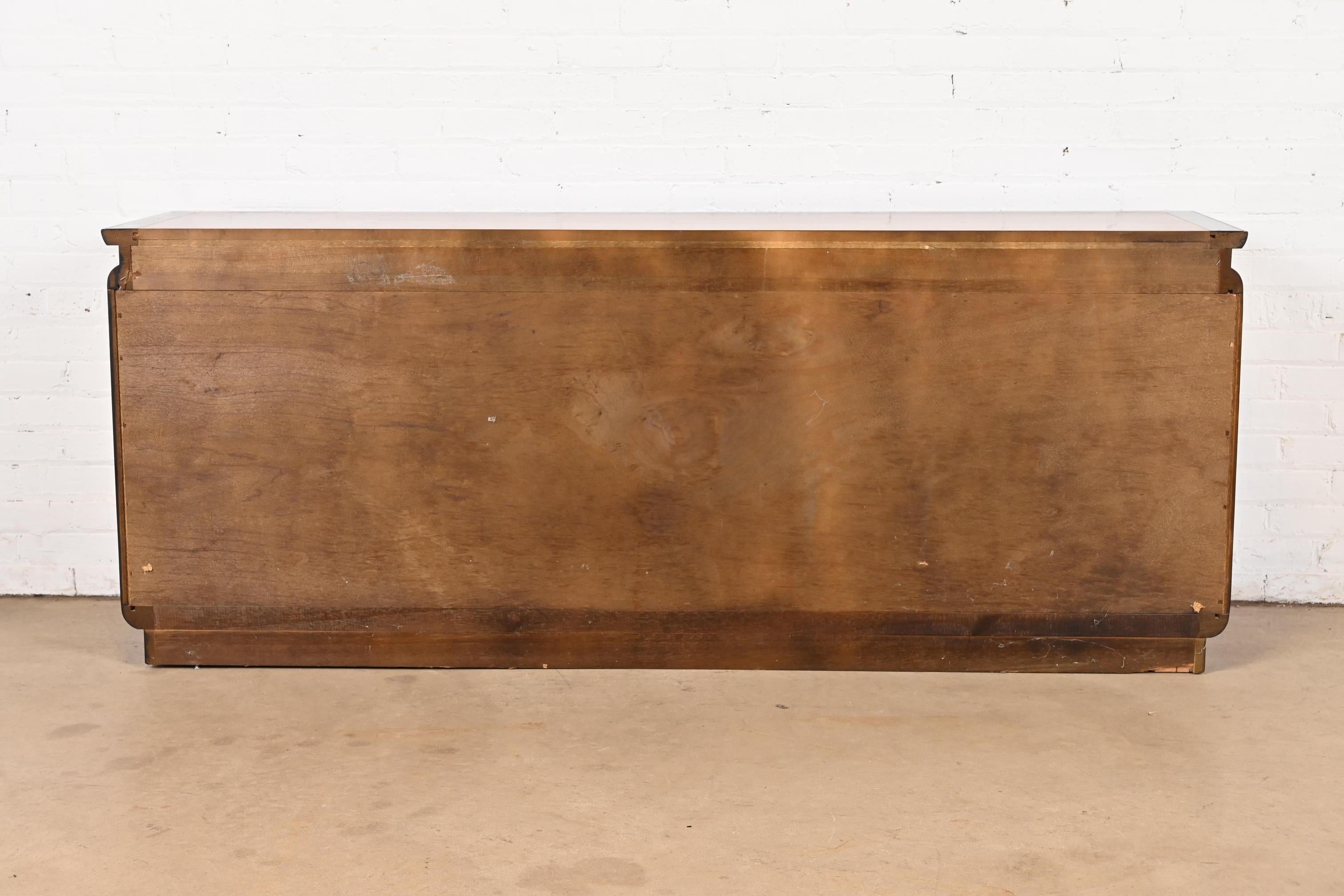 Century Furniture Hollywood Regency Chinoiserie Burl Wood Sideboard Credenza 5