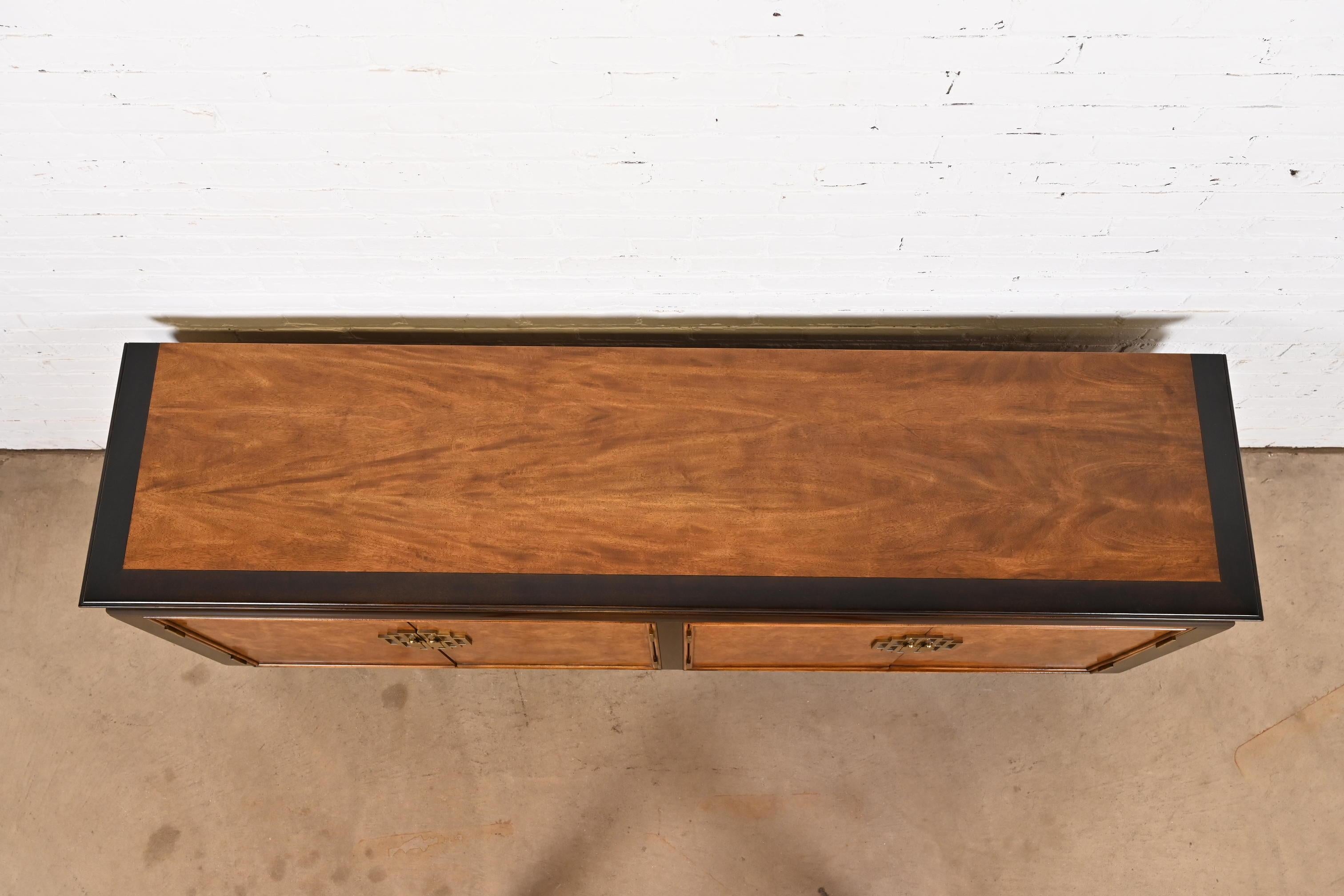 Century Furniture Hollywood Regency Chinoiserie Burl Wood Sideboard Credenza 3