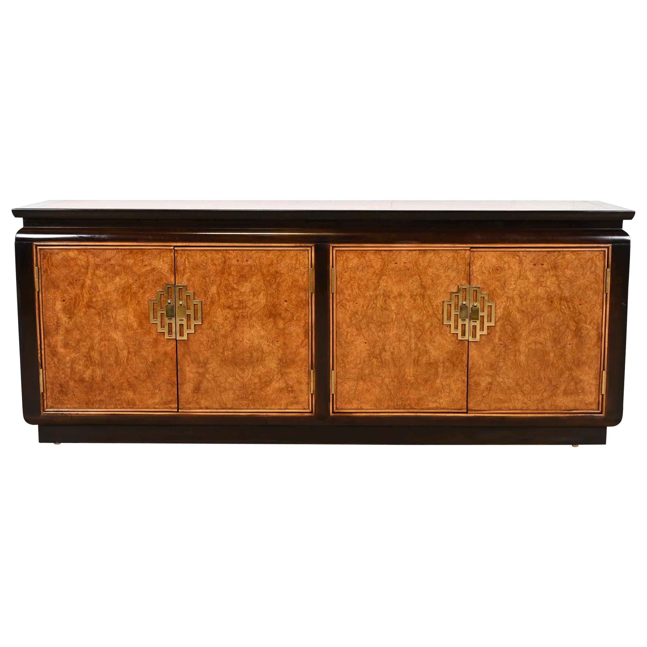 Century Furniture Hollywood Regency Chinoiserie Burl Wood Sideboard Credenza