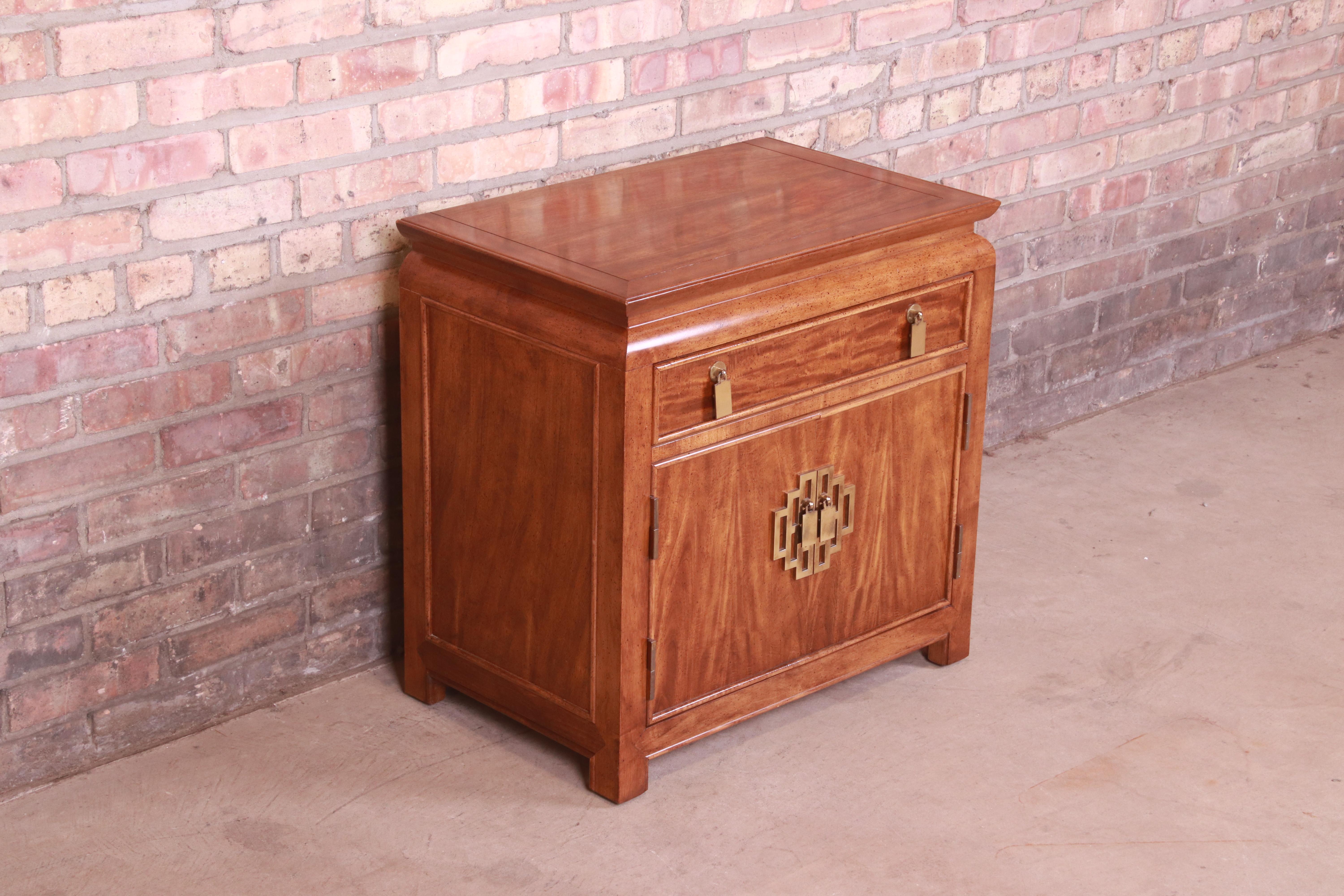 Century Furniture Hollywood Regency Chinoiserie Primavera Wood Nightstand, 1970s In Good Condition In South Bend, IN