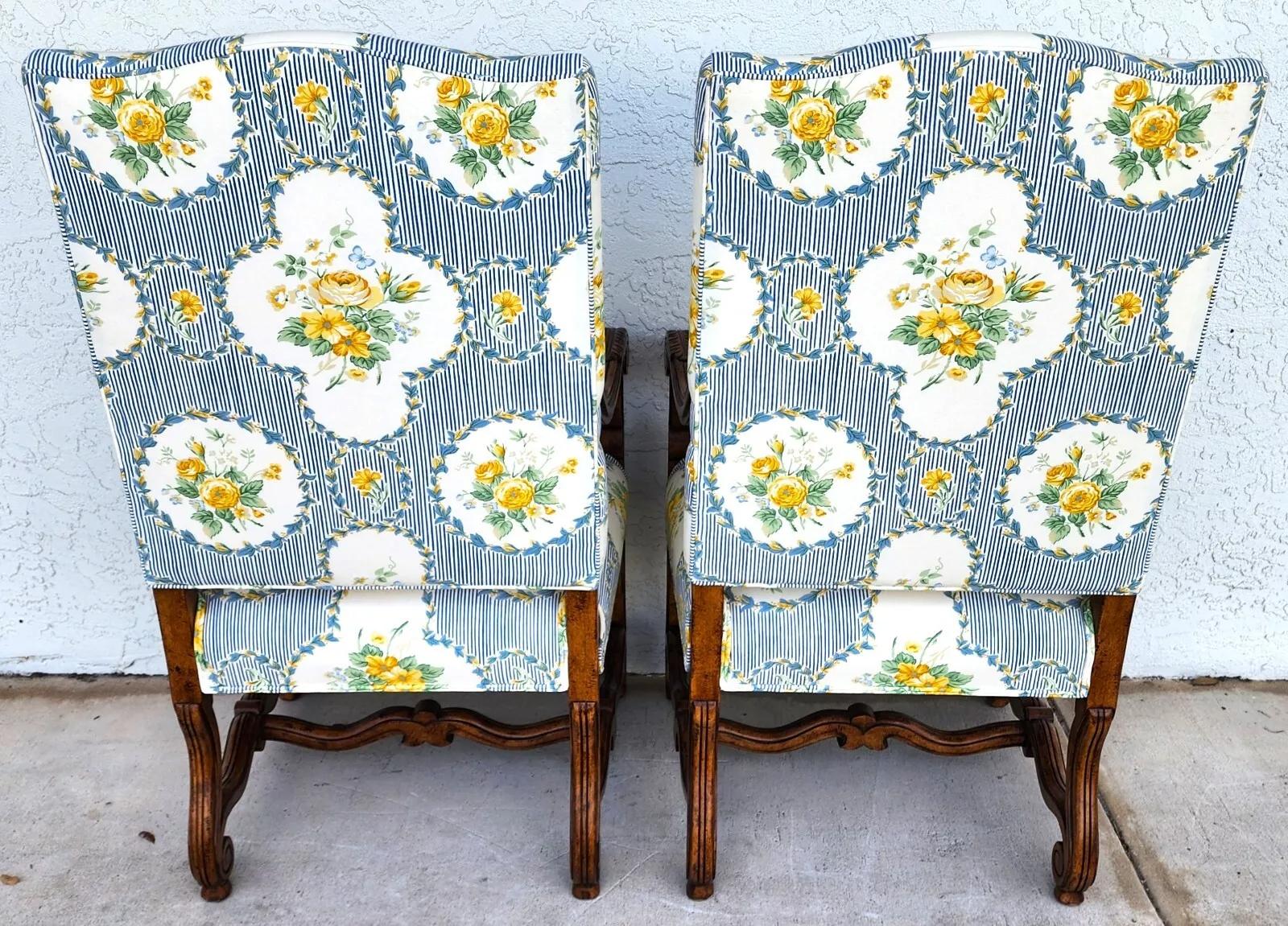 Louis XVI CENTURY FURNITURE Louis XIII Os de Mouton Armchairs a Pair For Sale