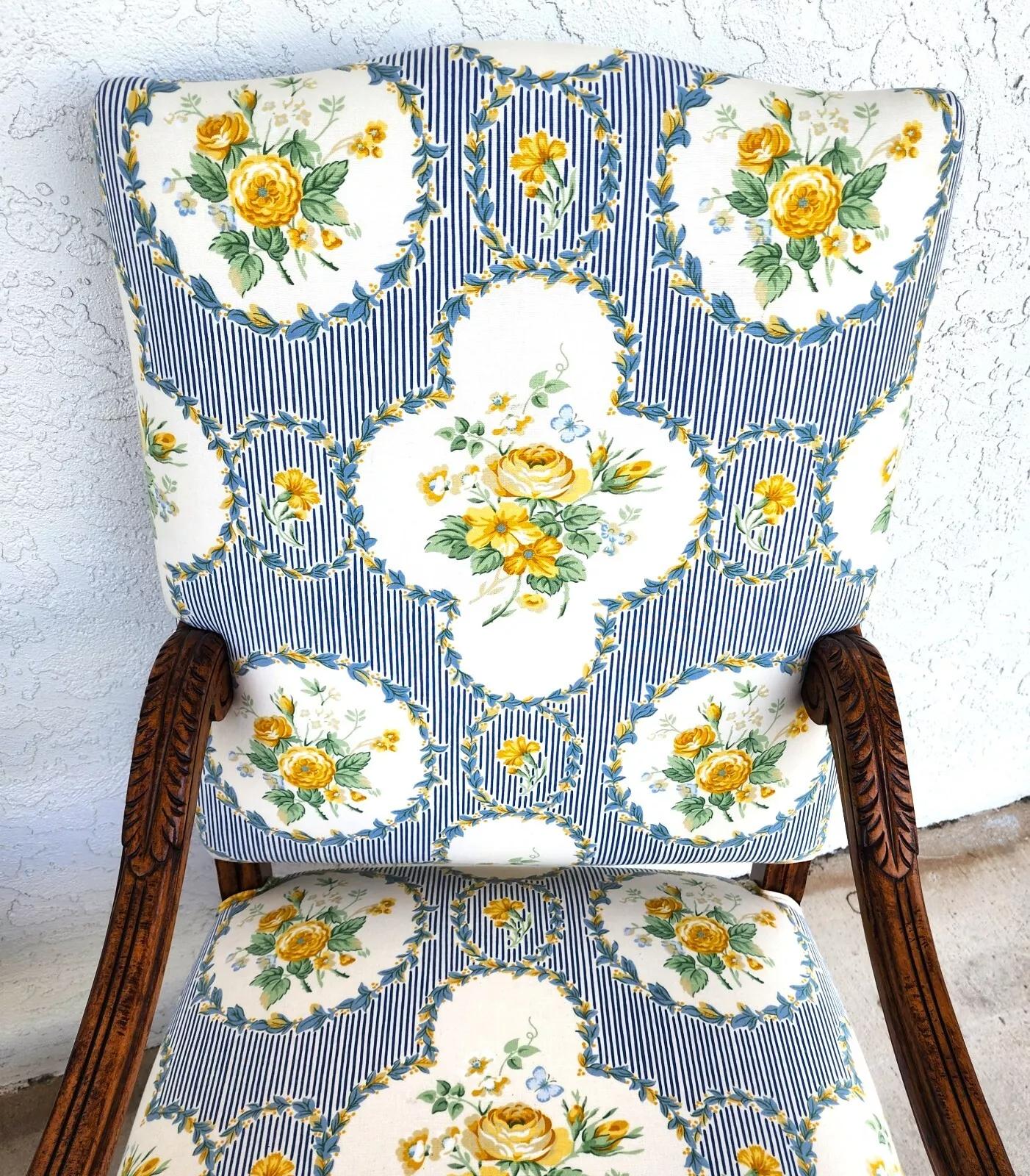 CENTURY FURNITURE Louis XIII Os de Mouton Armchairs a Pair For Sale 2