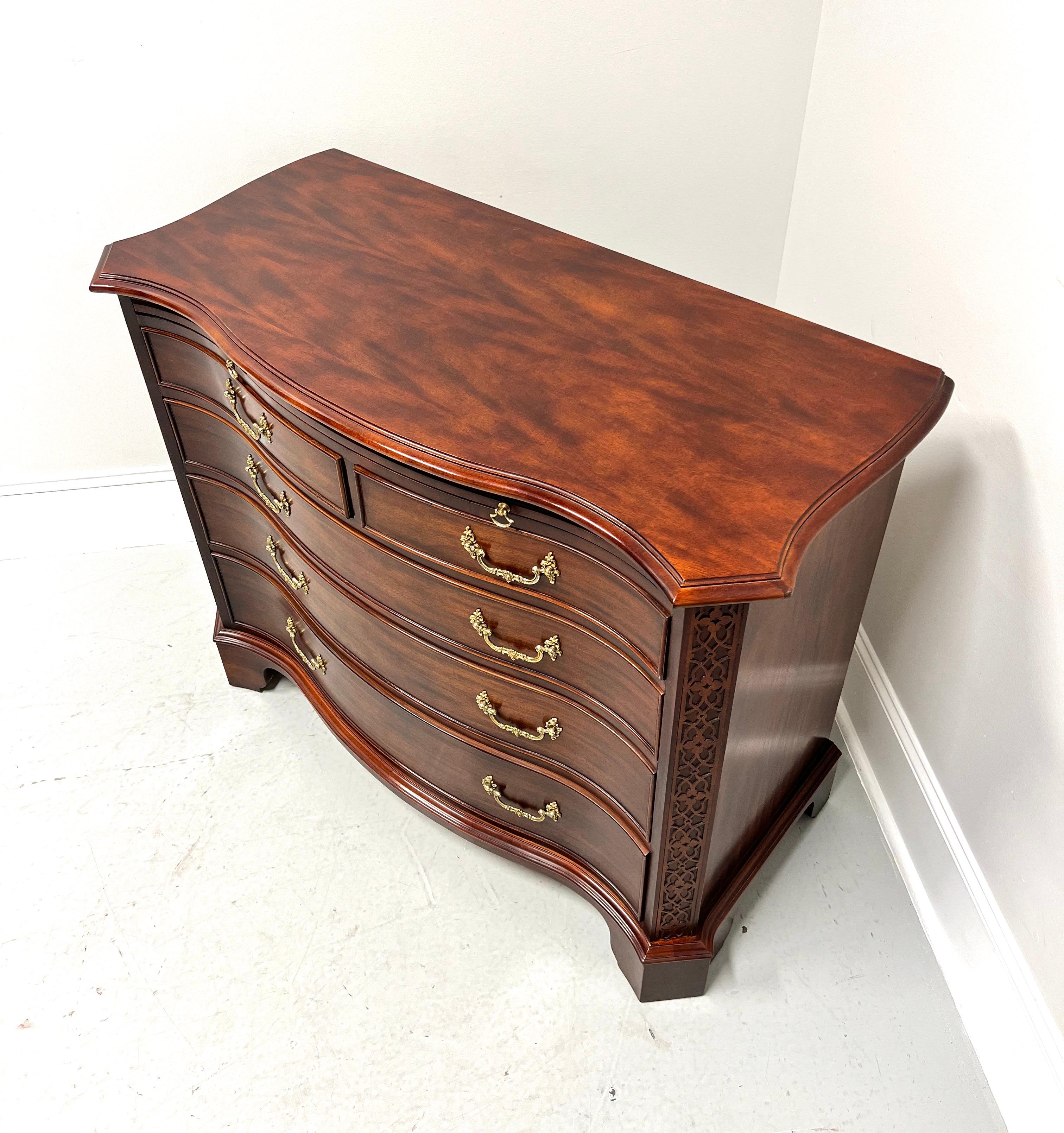 American CENTURY FURNITURE Mahogany Chippendale Serpentine Bachelor Chest