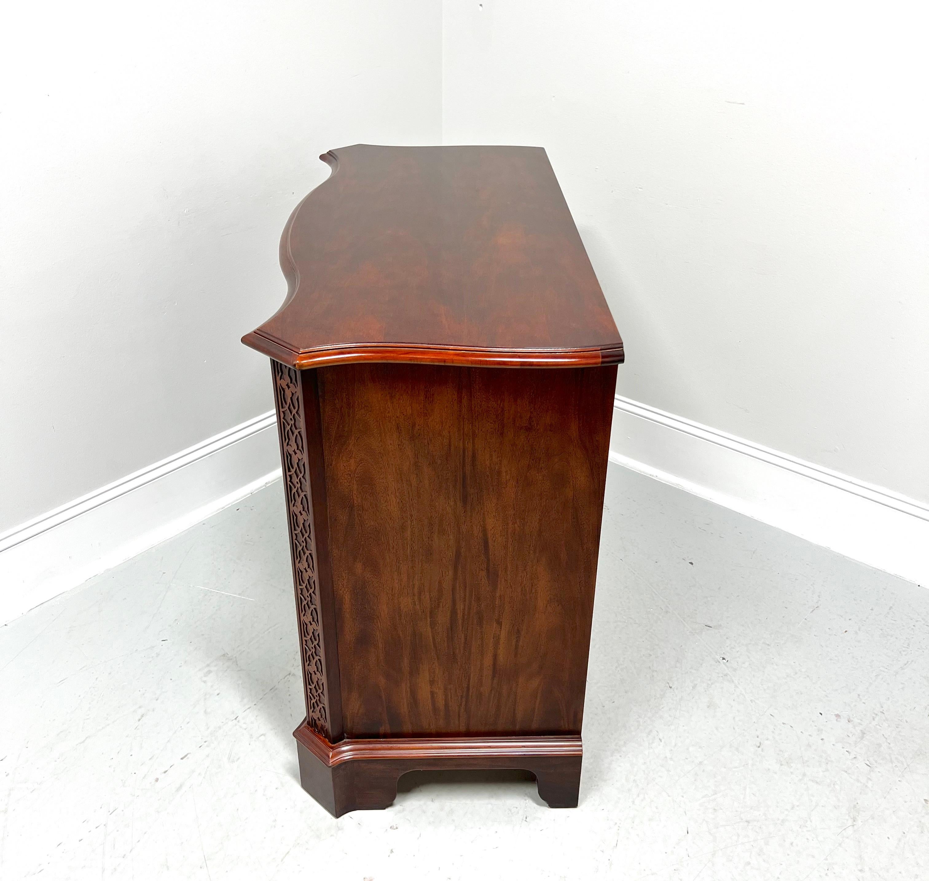CENTURY FURNITURE Mahogany Chippendale Serpentine Bachelor Chest In Good Condition In Charlotte, NC