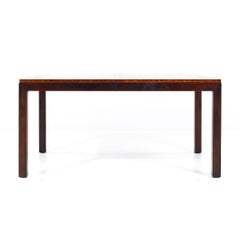 Century Furniture Mid Century Burlwood and Glass Expanding Dining Table