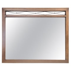 Century Furniture Mid 20th-C. Italian Tuscan Walnut and Wire Ornate Wall Mirror