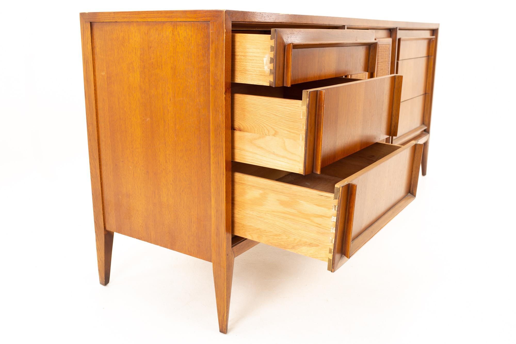 Late 20th Century Century Furniture Midcentury 9-Drawer Lowboy Dresser
