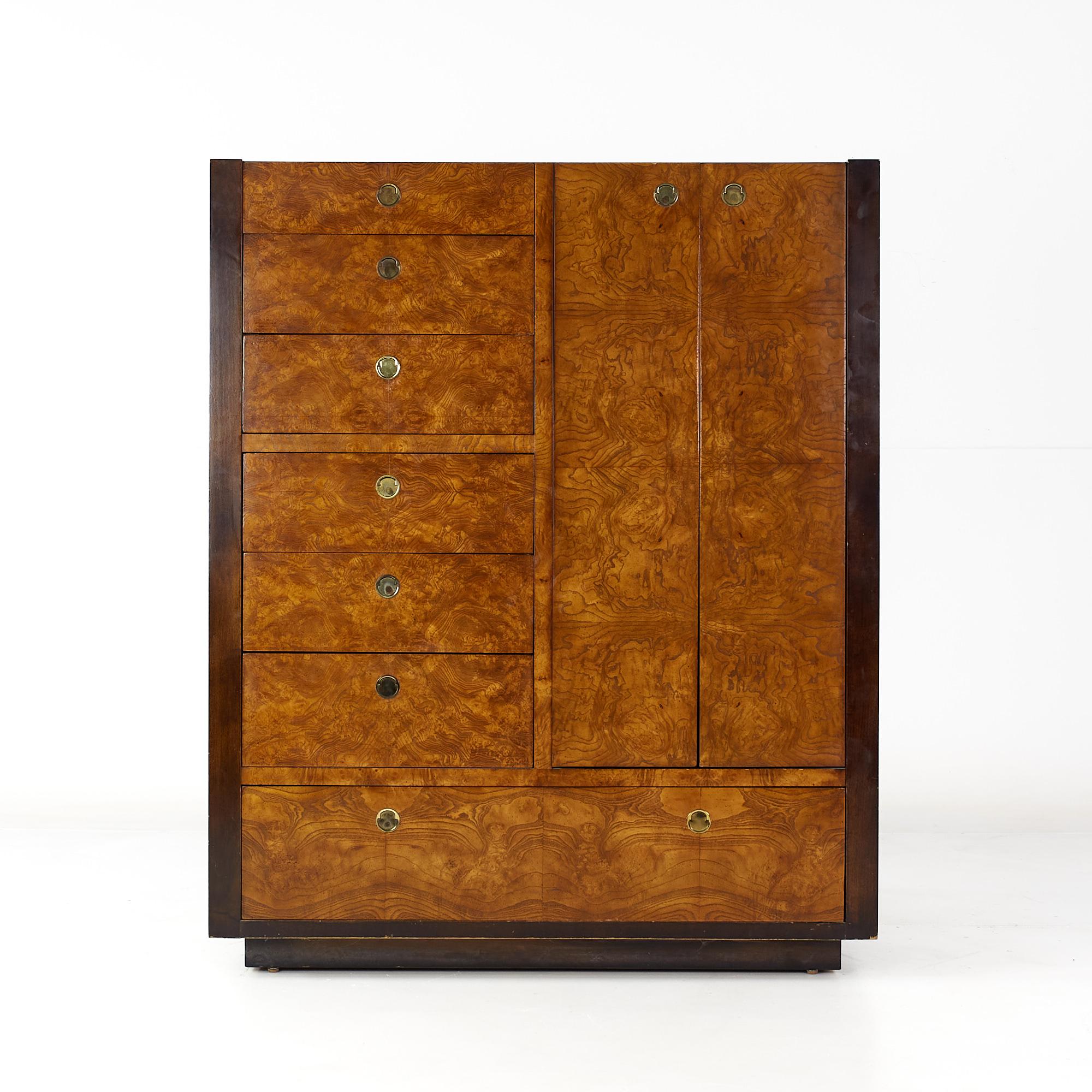 Century Furniture mid century burlwood and brass armoire highboy

This highboy measures: 48 wide x 18 deep x 56.25 inches high

All pieces of furniture can be had in what we call restored vintage condition. That means the piece is restored upon