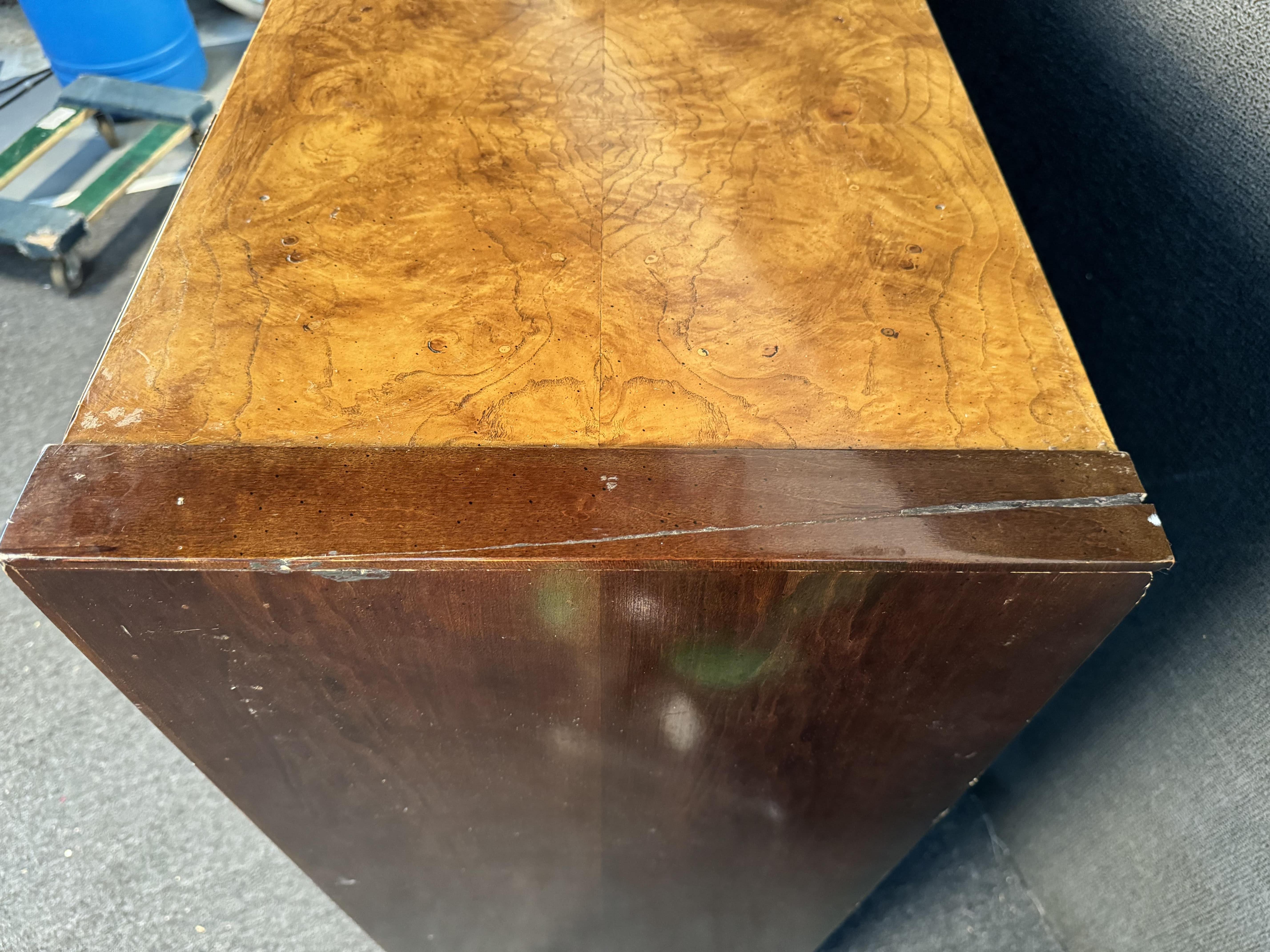 Century Furniture Burlwood and Brass Armoire Highboy 8