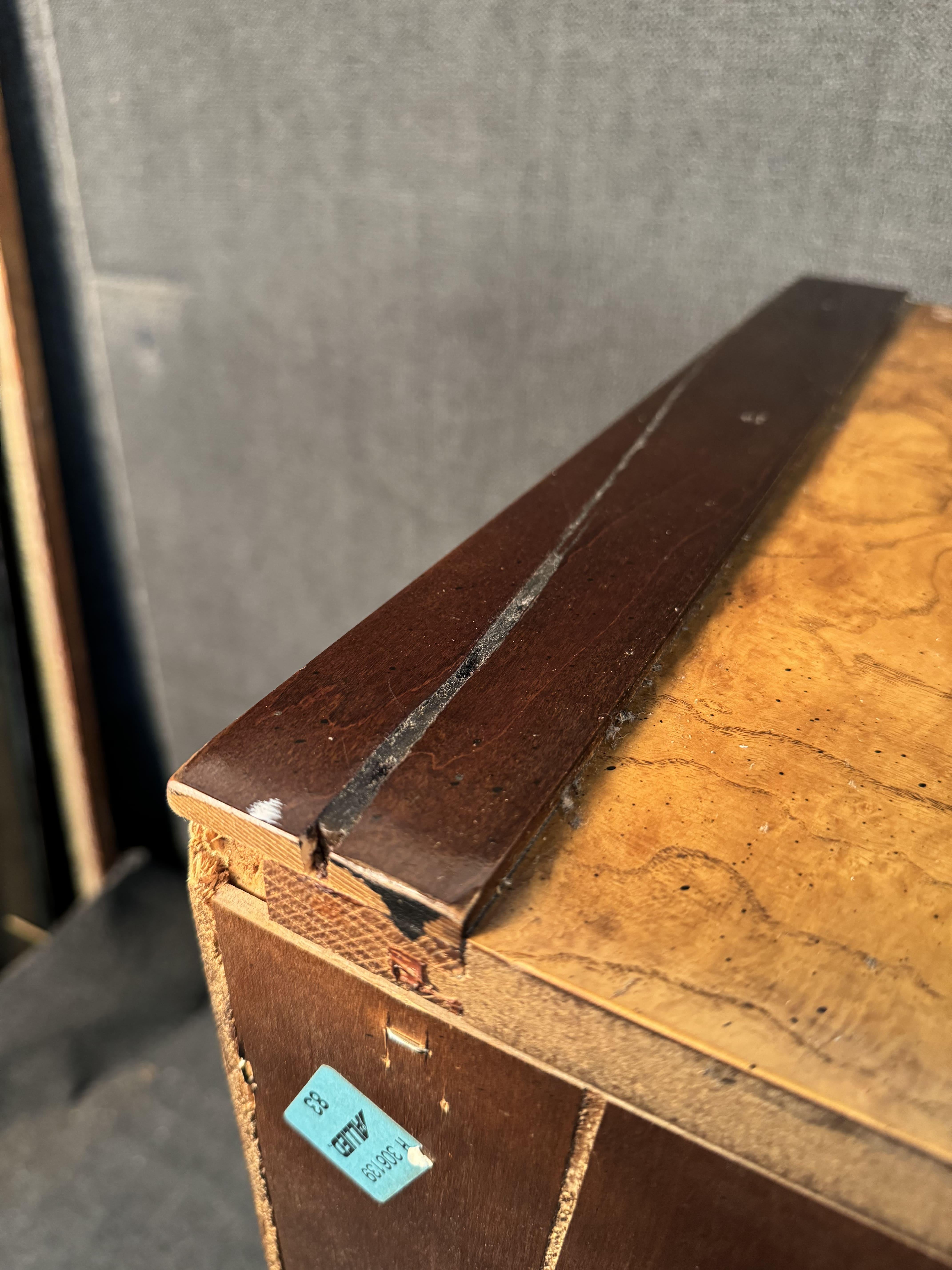 Century Furniture Burlwood and Brass Armoire Highboy 10