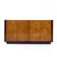 Century Furniture Mid Century Burlwood and Brass Credenza