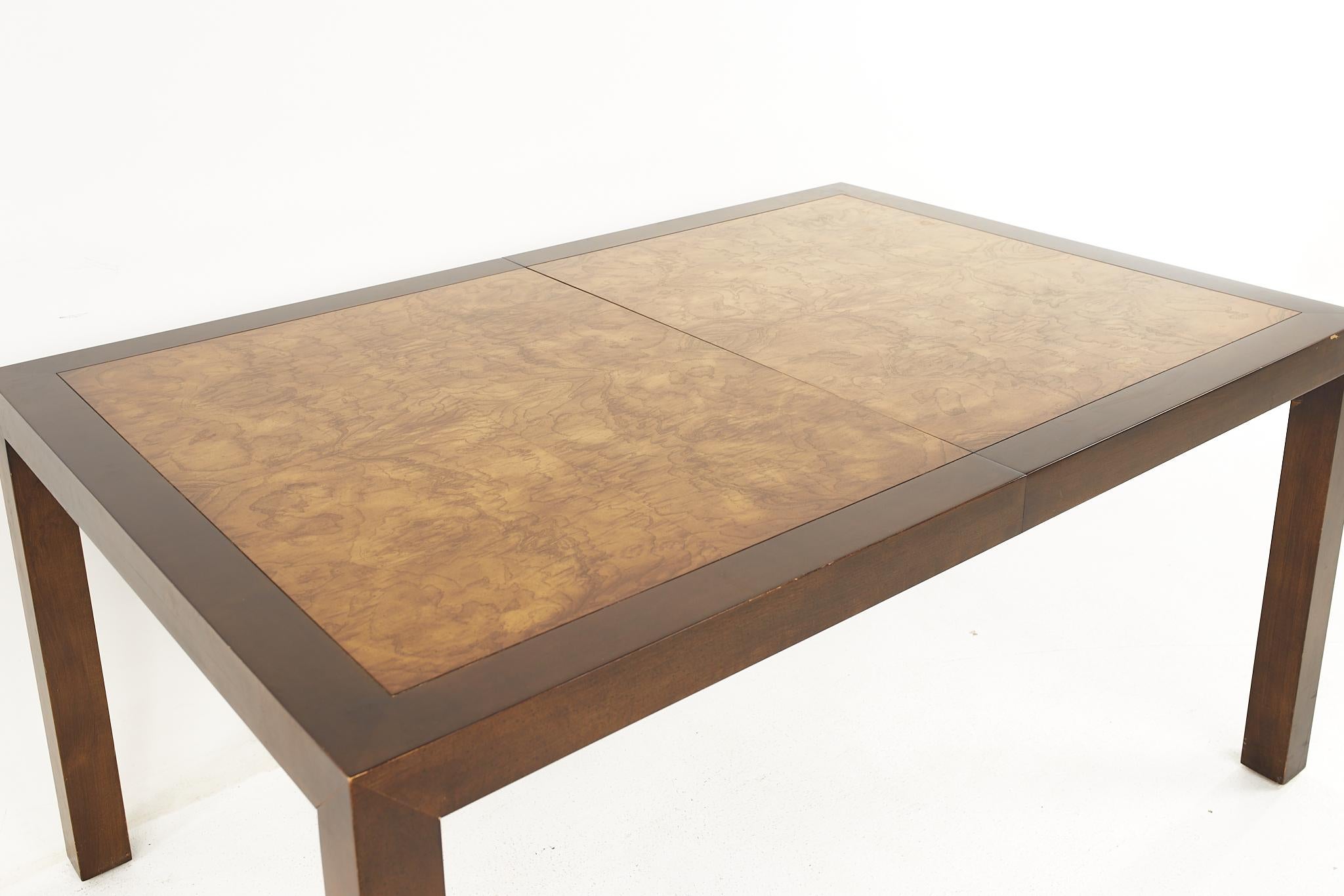 American Century Furniture Mid-Century Burlwood Dining Table