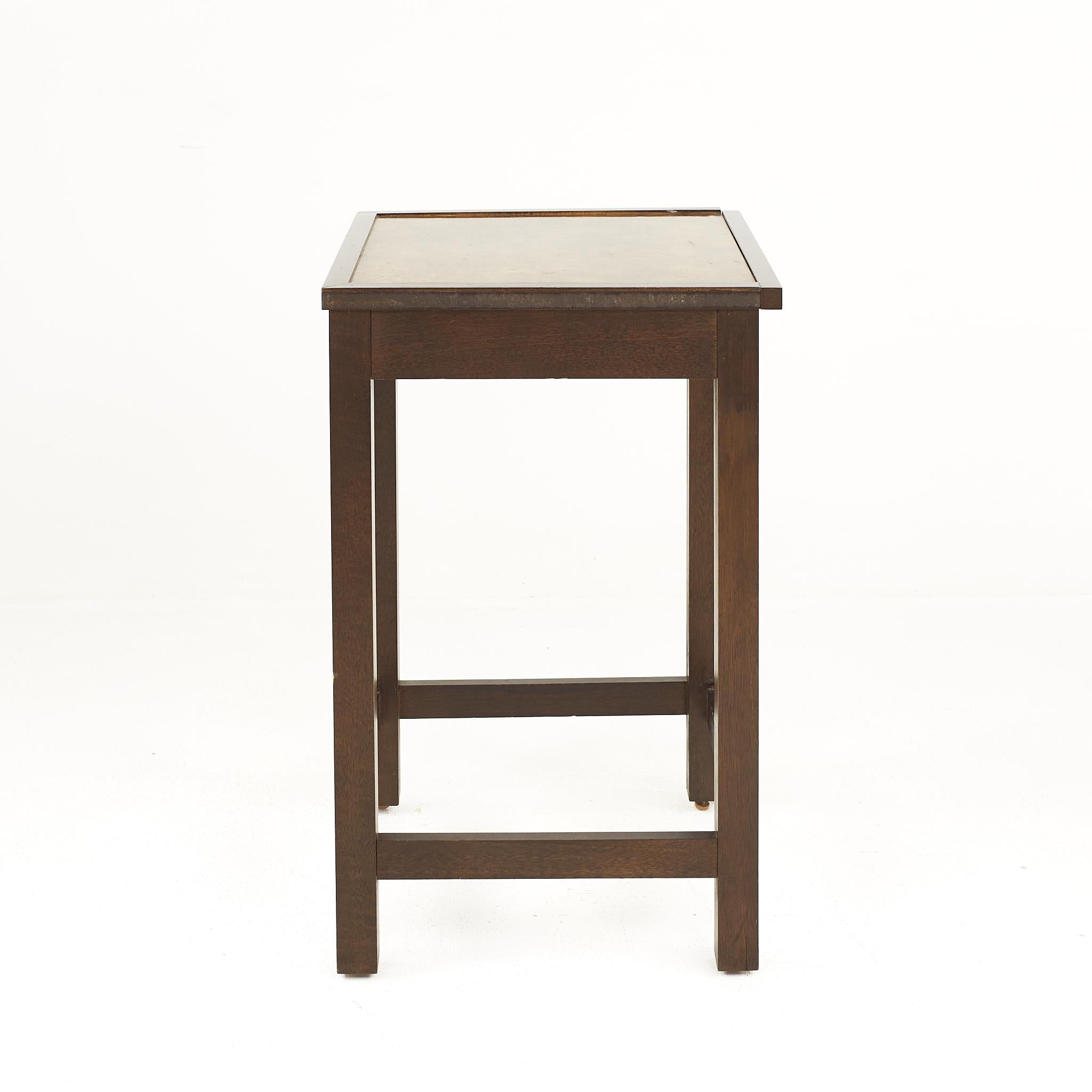 American Century Furniture Mid-Century Burlwood Side Table For Sale