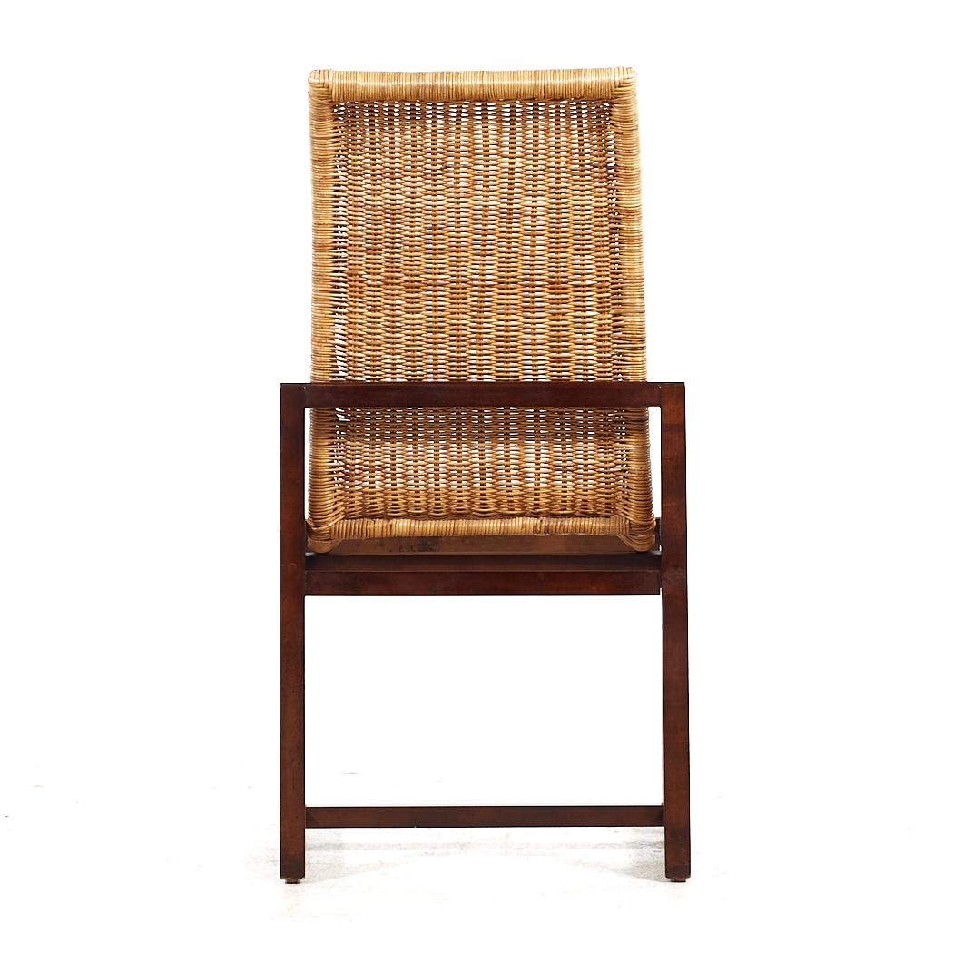 Century Furniture Mid Century Cane and Walnut Dining Chairs - Set of 6 For Sale 2