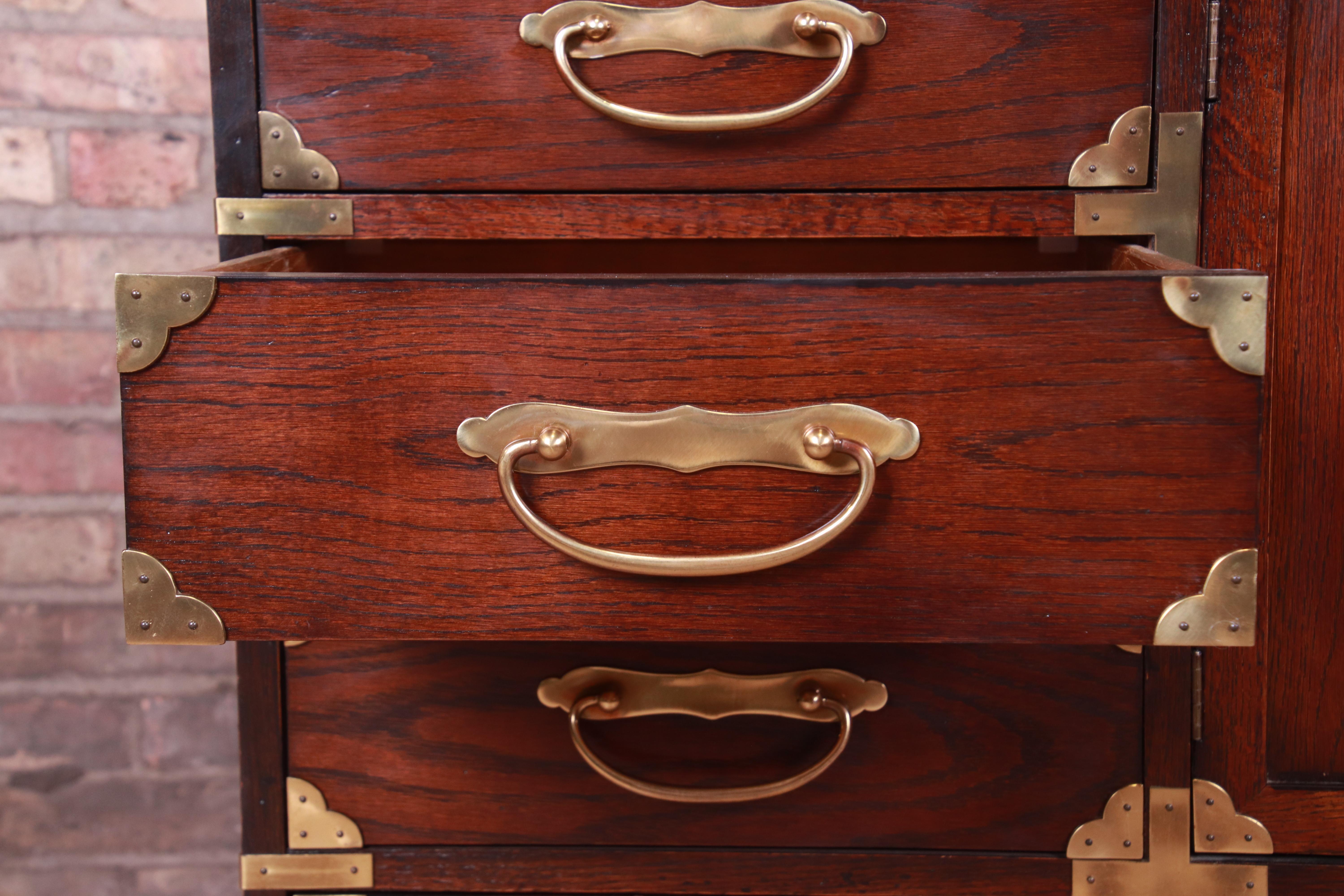 Brass Century Furniture Midcentury Hollywood Regency Chinoiserie Dresser Chest