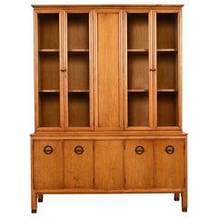 Century Furniture Mid-Century Modern Walnut Bookcase Cabinet, Circa 1960s