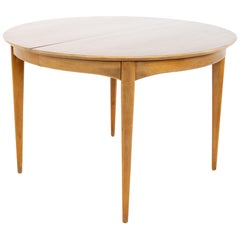 Century Furniture Mid Century Round Oval Expanding Walnut Dining Table