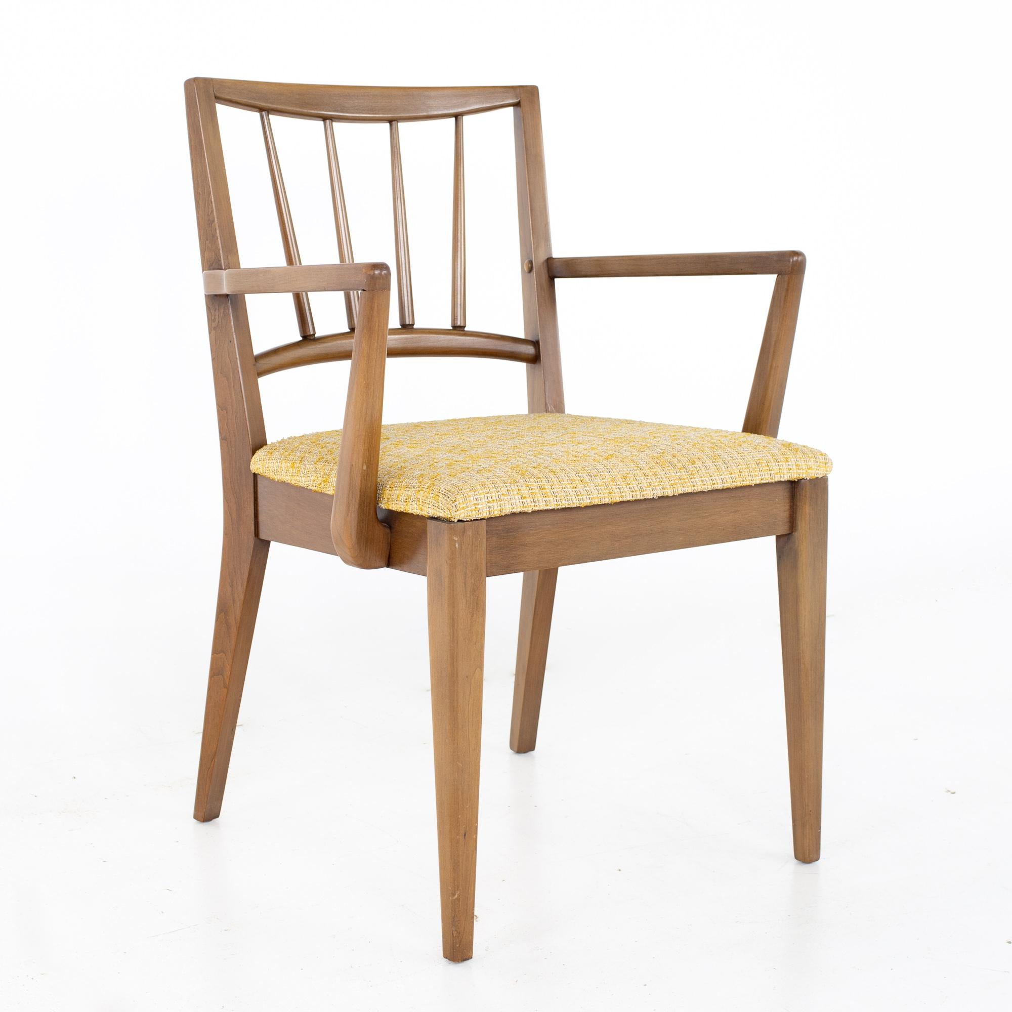 American Century Furniture Mid Century Walnut Dining Chairs - Set of 6