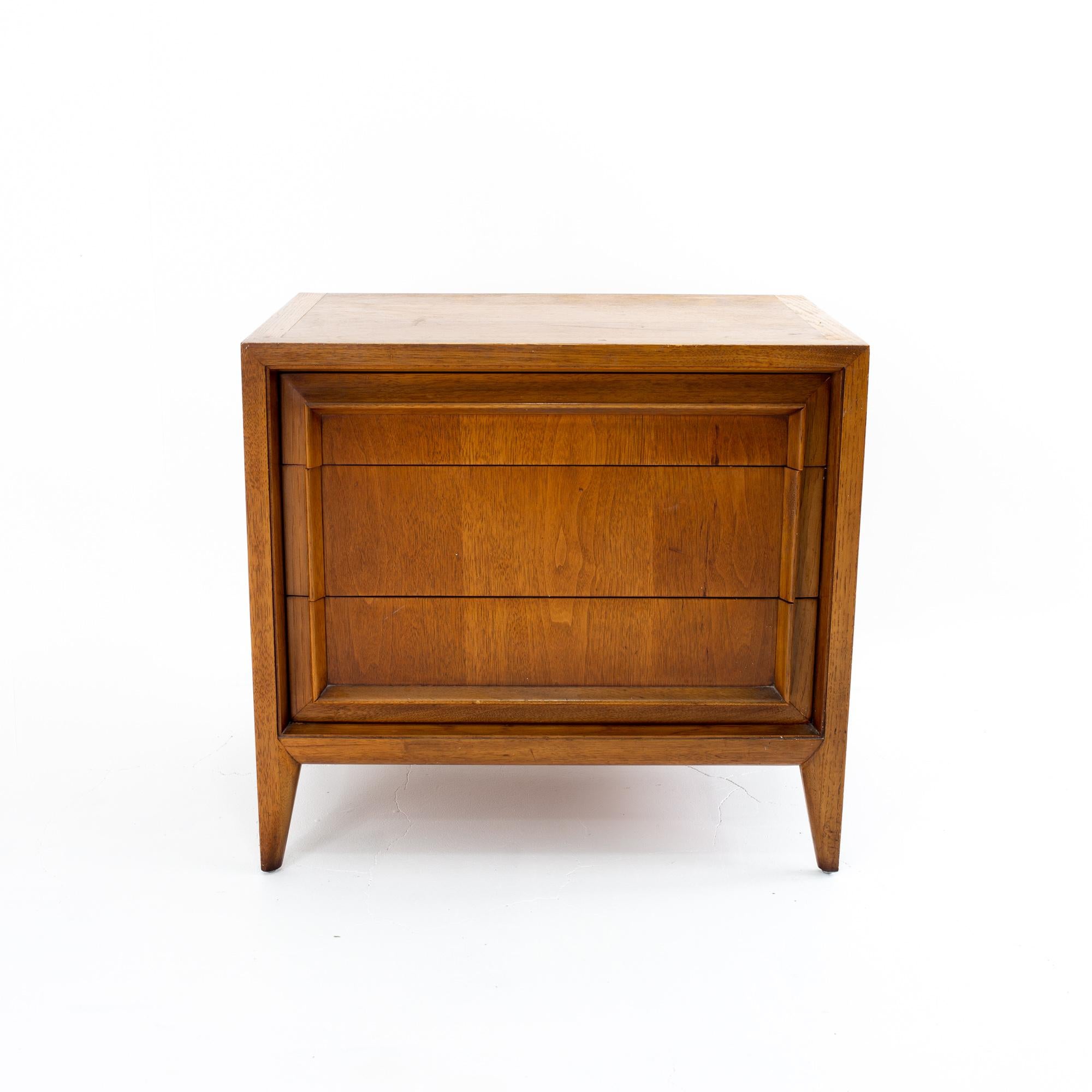 Century Furniture Mid Century walnut 2-drawer nightstand
Nightstand is 26 wide x 18 deep x 25 high

This price includes getting this piece in what we call restored vintage condition. That means the piece is permanently fixed upon purchase so it’s