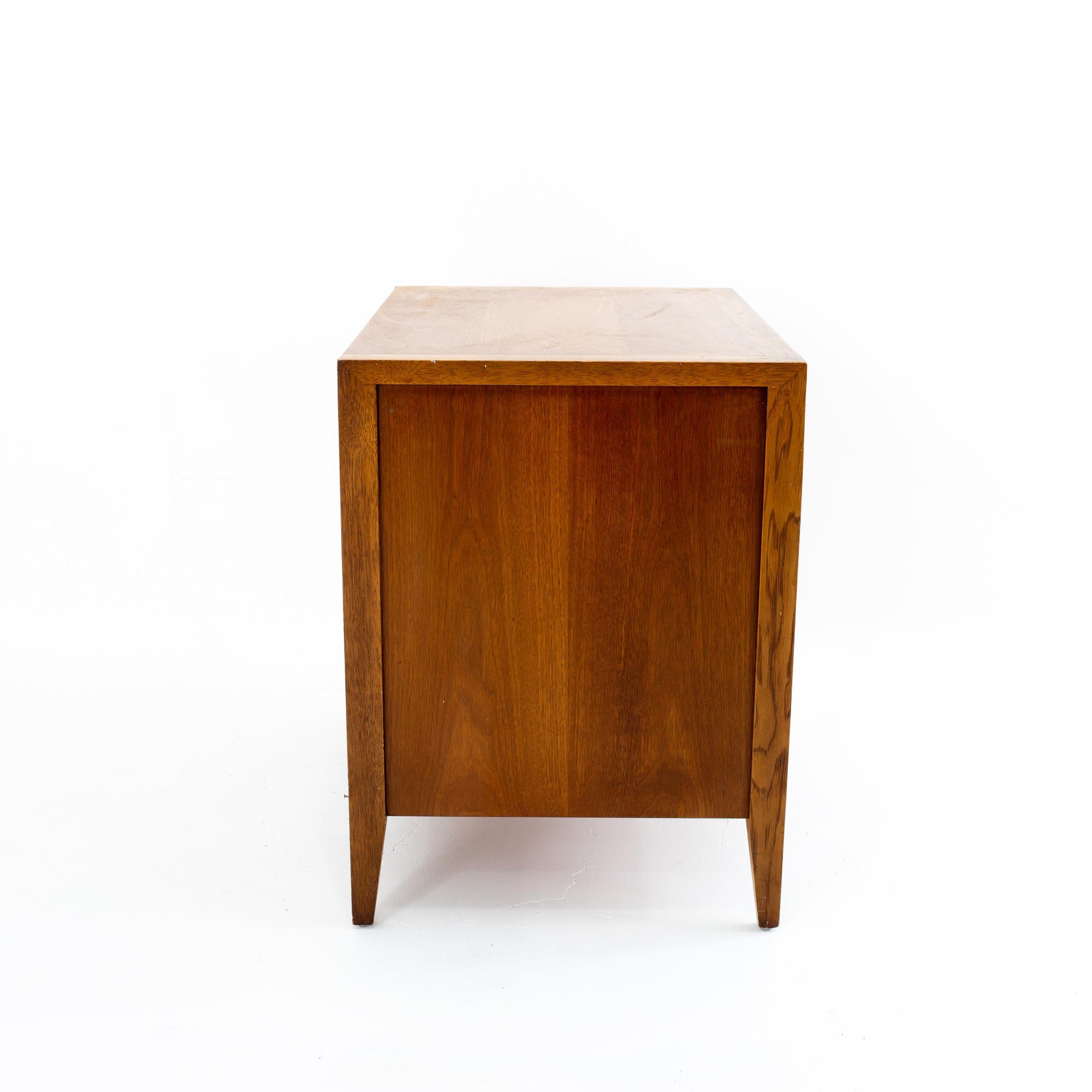 American Century Furniture Mid Century Walnut 2-Drawer Nightstand