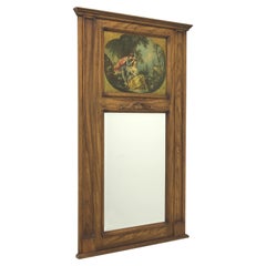 CENTURY FURNITURE Oak French Country Trumeau Monumental Beveled Wall Mirror