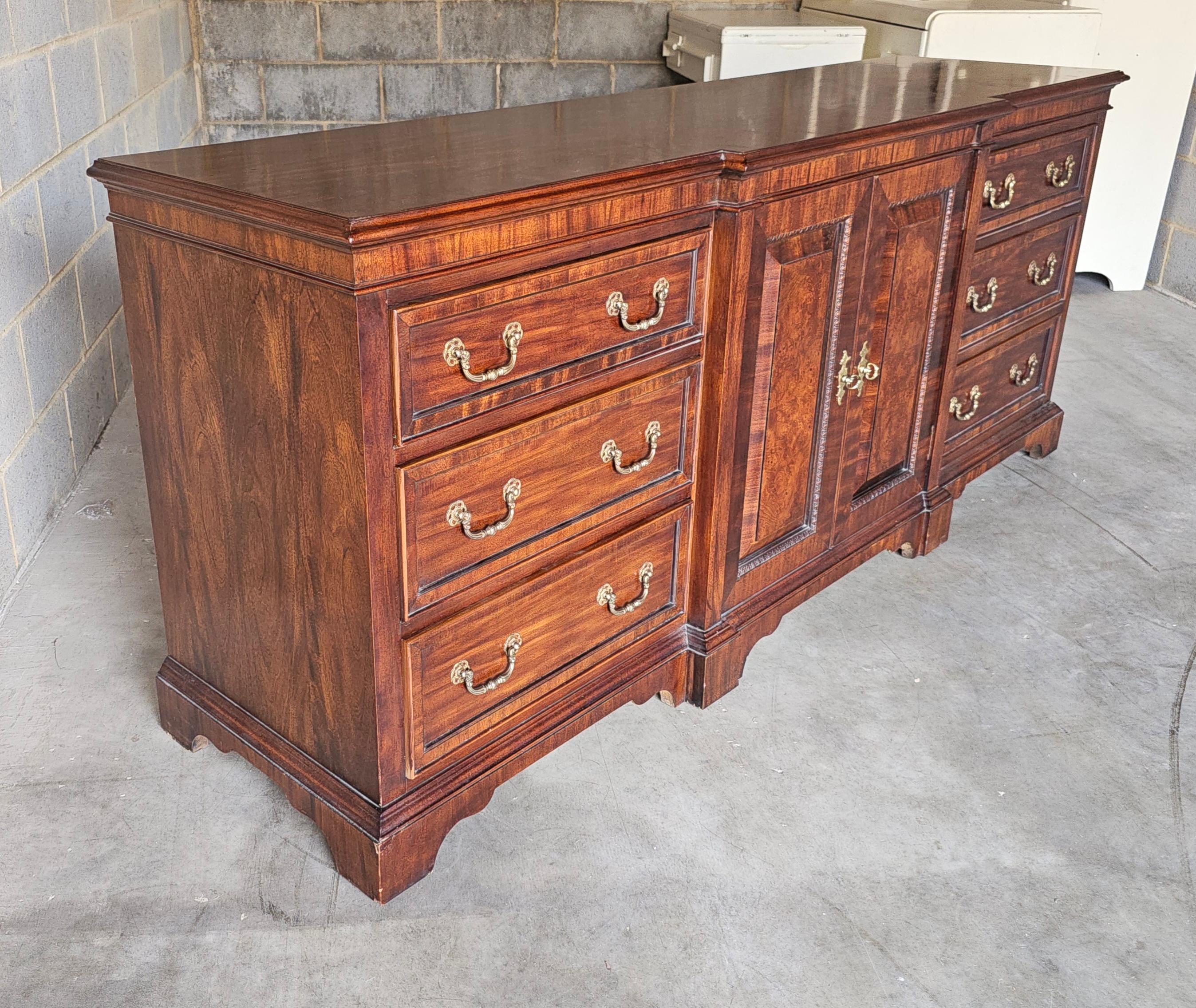 Century Furniture of Distinction Satin Mahogany Triple Dresser In Good Condition In Germantown, MD